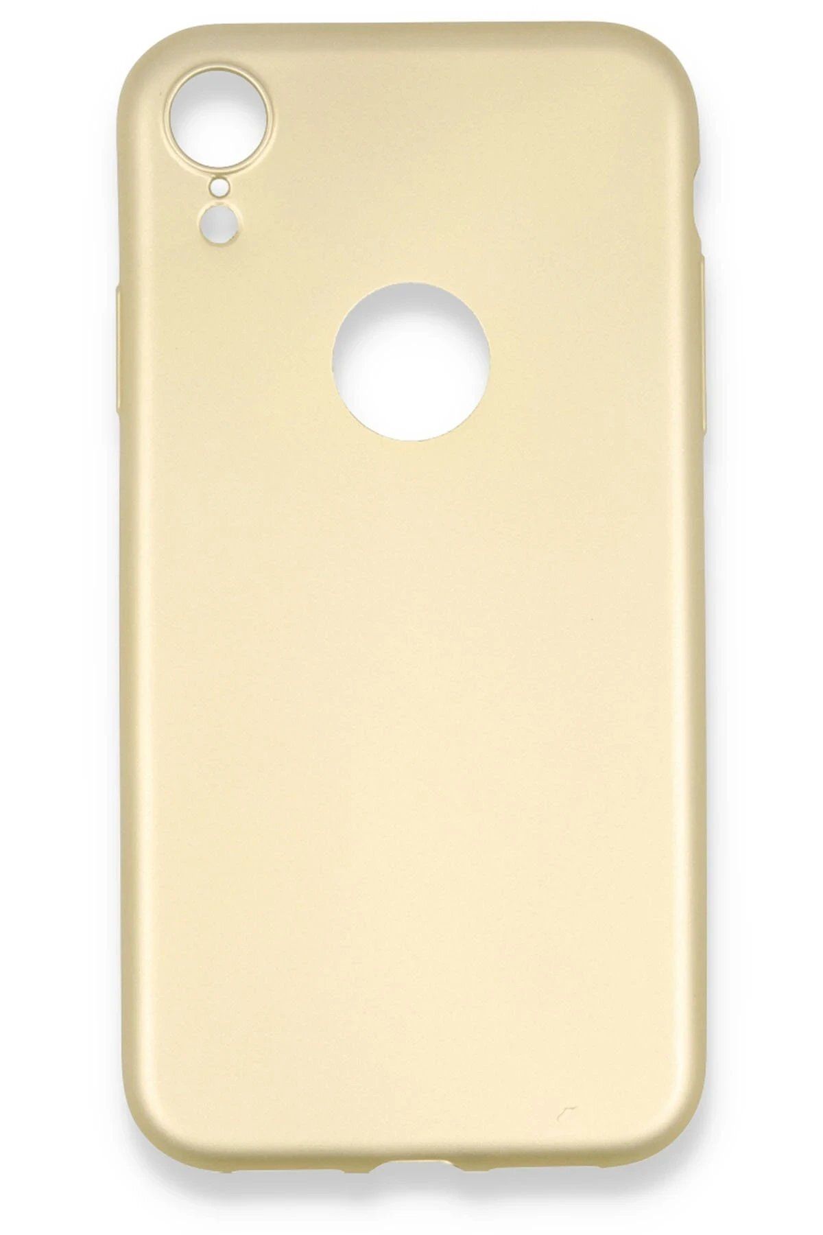 CepteToptan Newface iPhone XR Kılıf First Silikon - Gold
