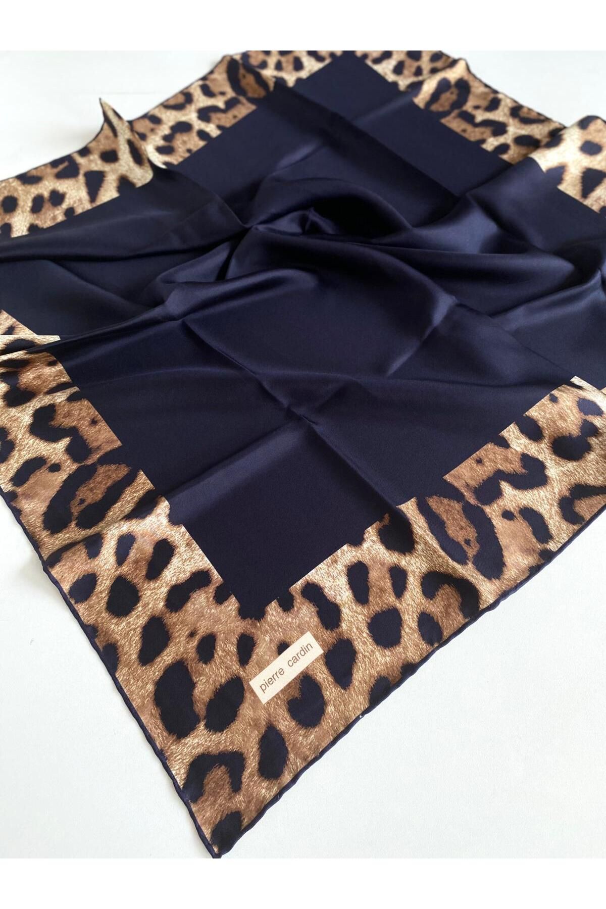 Pierre Cardin Tivil İpek Eşarp 8788438-921-48139 Lacivert Karışık Desen