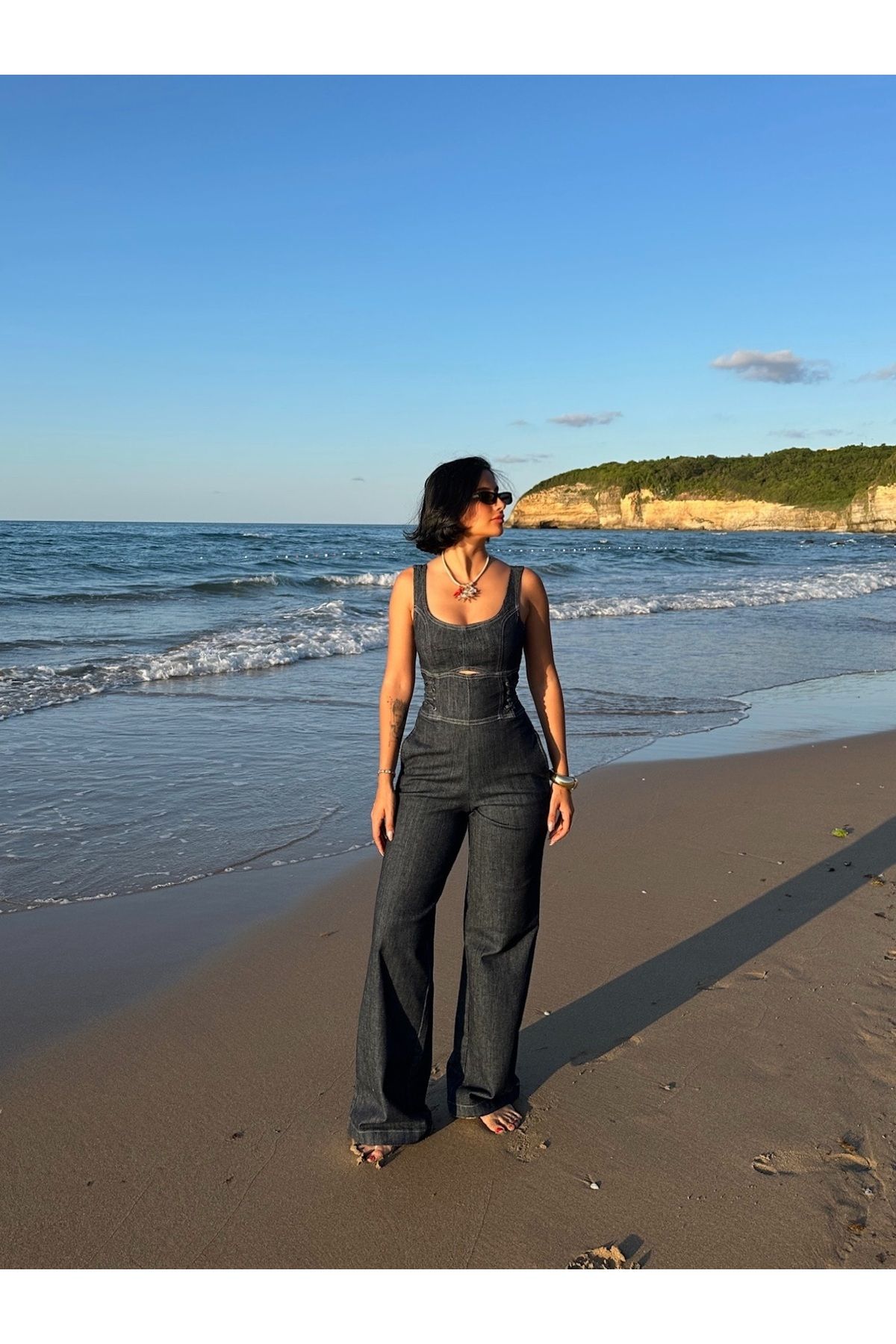 MY LİKA YAN DETAYLI KOT TULUM