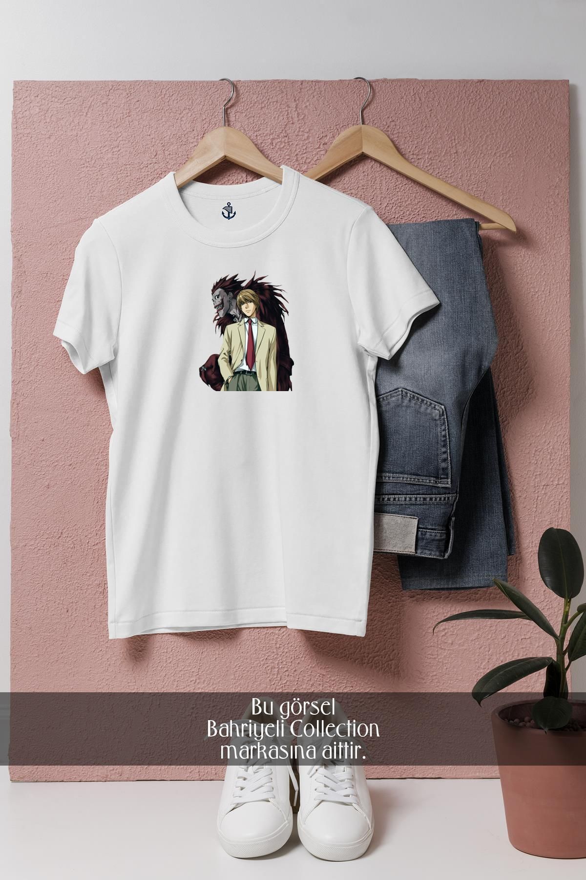 bahriyeli.jpeg Oversize Light Yagami Ryuk Death Note Anime, Tasarımlı Unisex T-Shirt