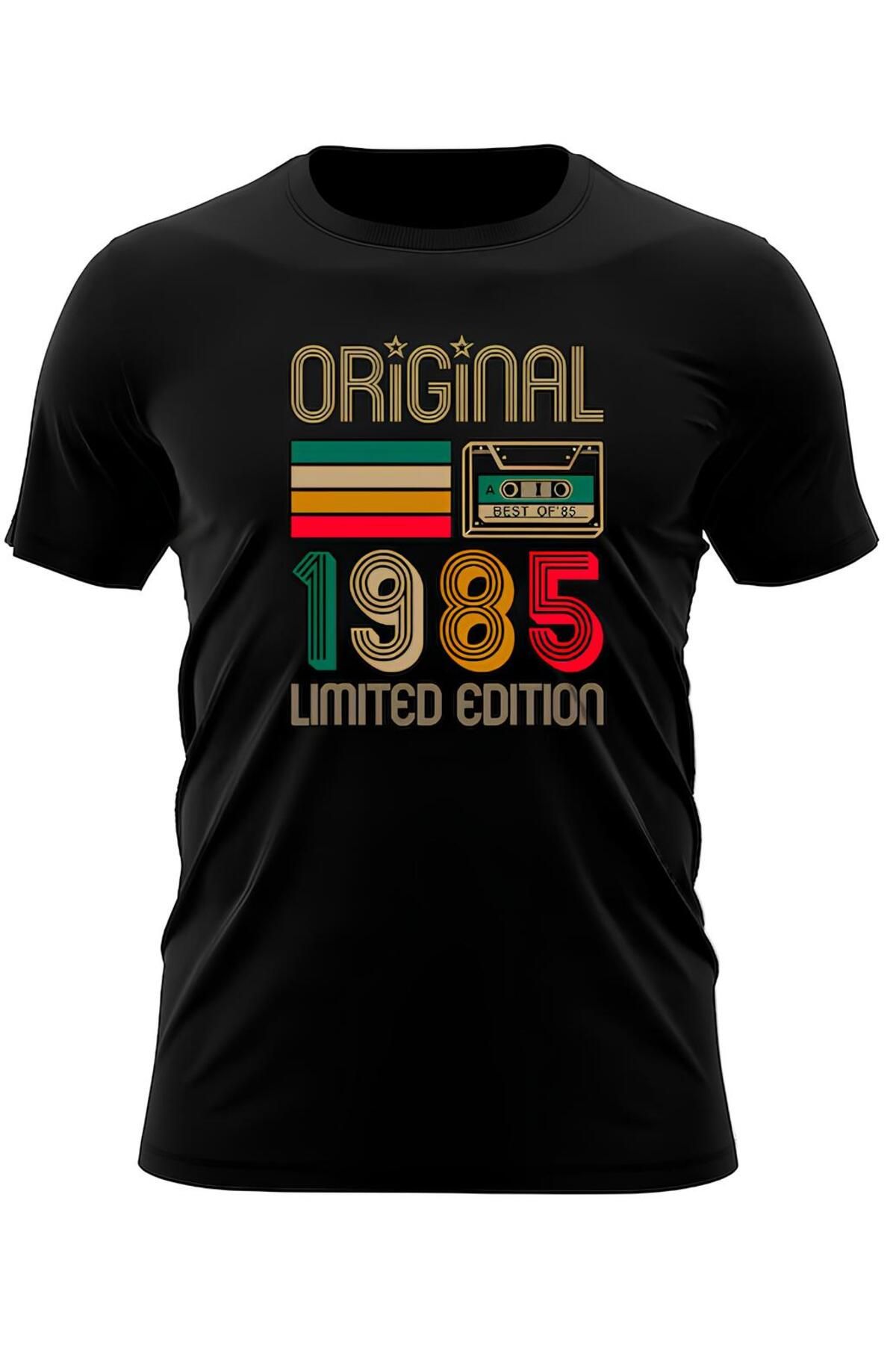 AEMİ Unisex 1985 Baskılı Oversize Bisiklet Yaka T-shirt