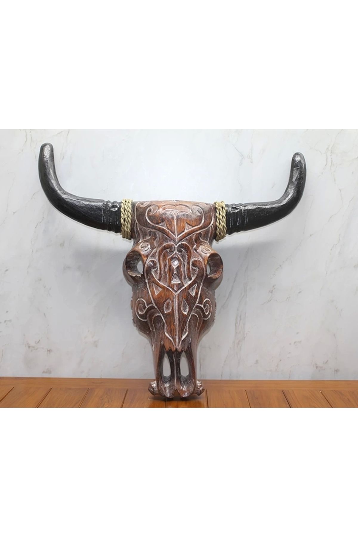 shop Ahşap Duvara Asmalı Bufalo Kafası Galıleo-7