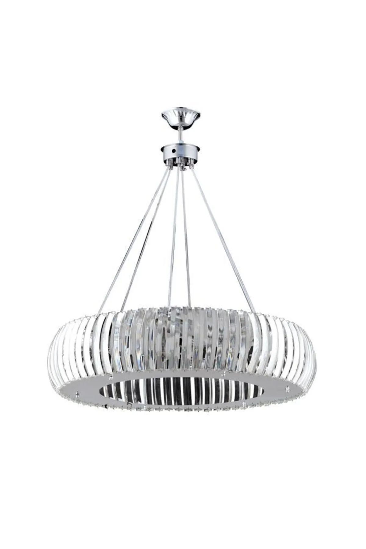 XİGENON Diamora Gold 60 Cm Kristal parlak taşlı yuvarlak şık tasarımlı avize
