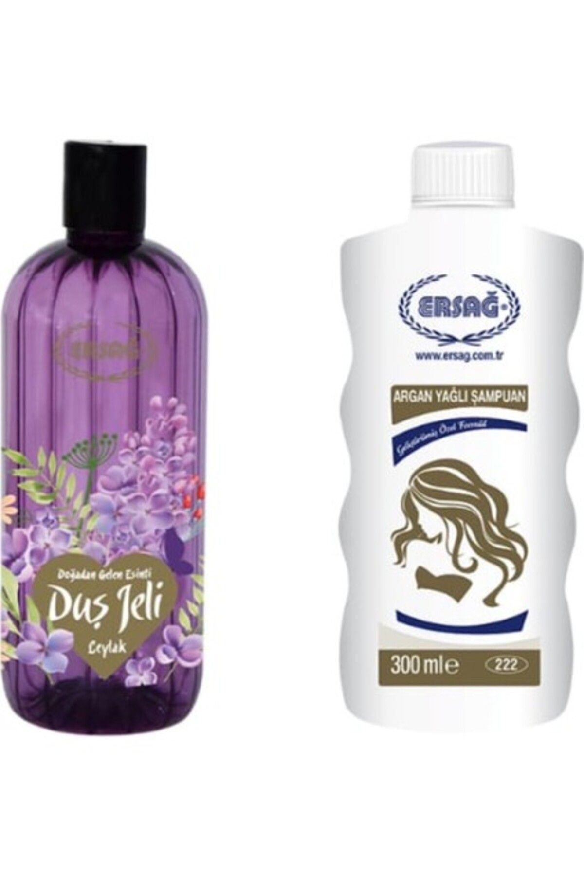 Ersağ Ersağ Leylak Duş Jeli 500 ml Argan Yağlı Şampuan 300 ml