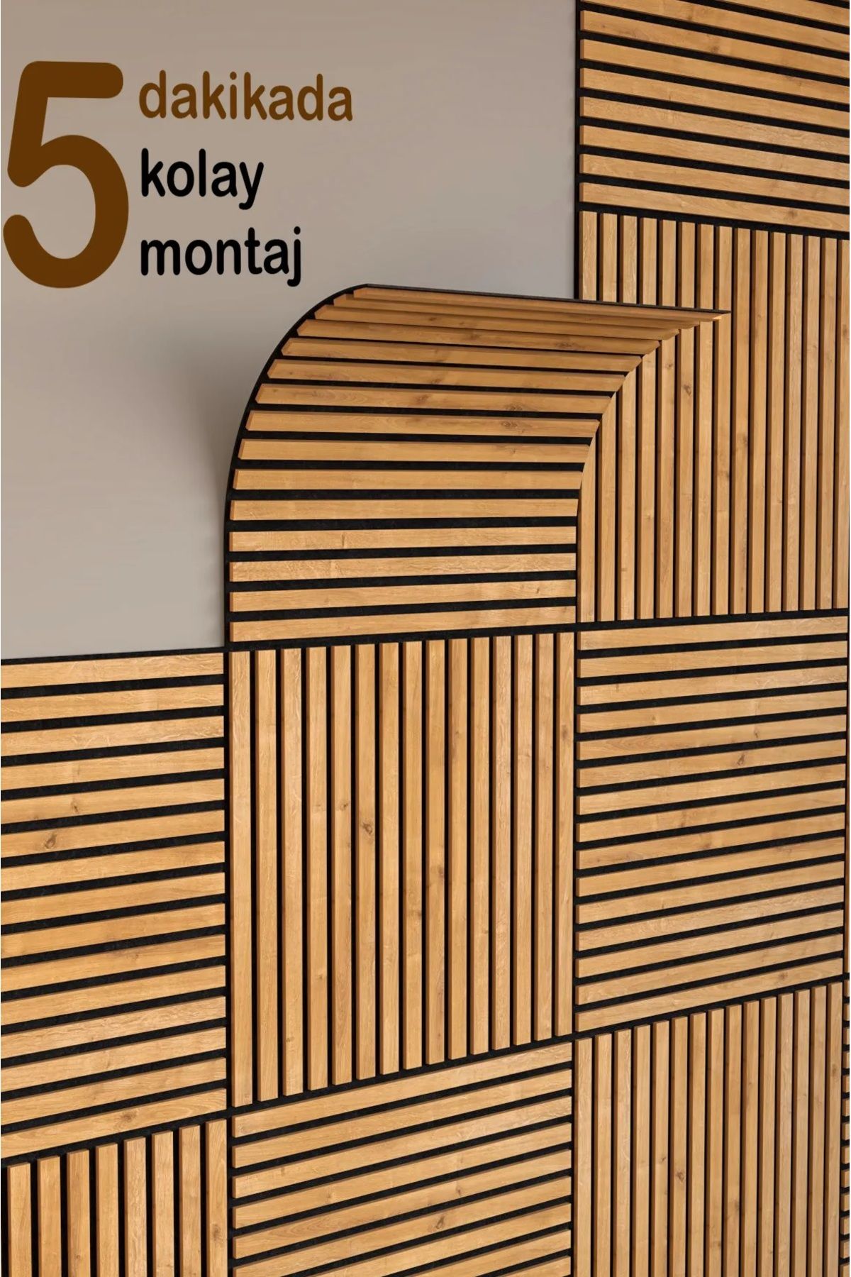 WİNFLEX Mini Eko Akustik Ahşap Panel Safir Meşe - 60x60cm