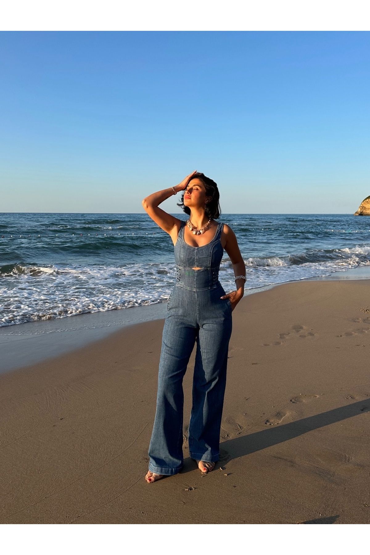 MY LİKA YAN DETAYLI KOT TULUM