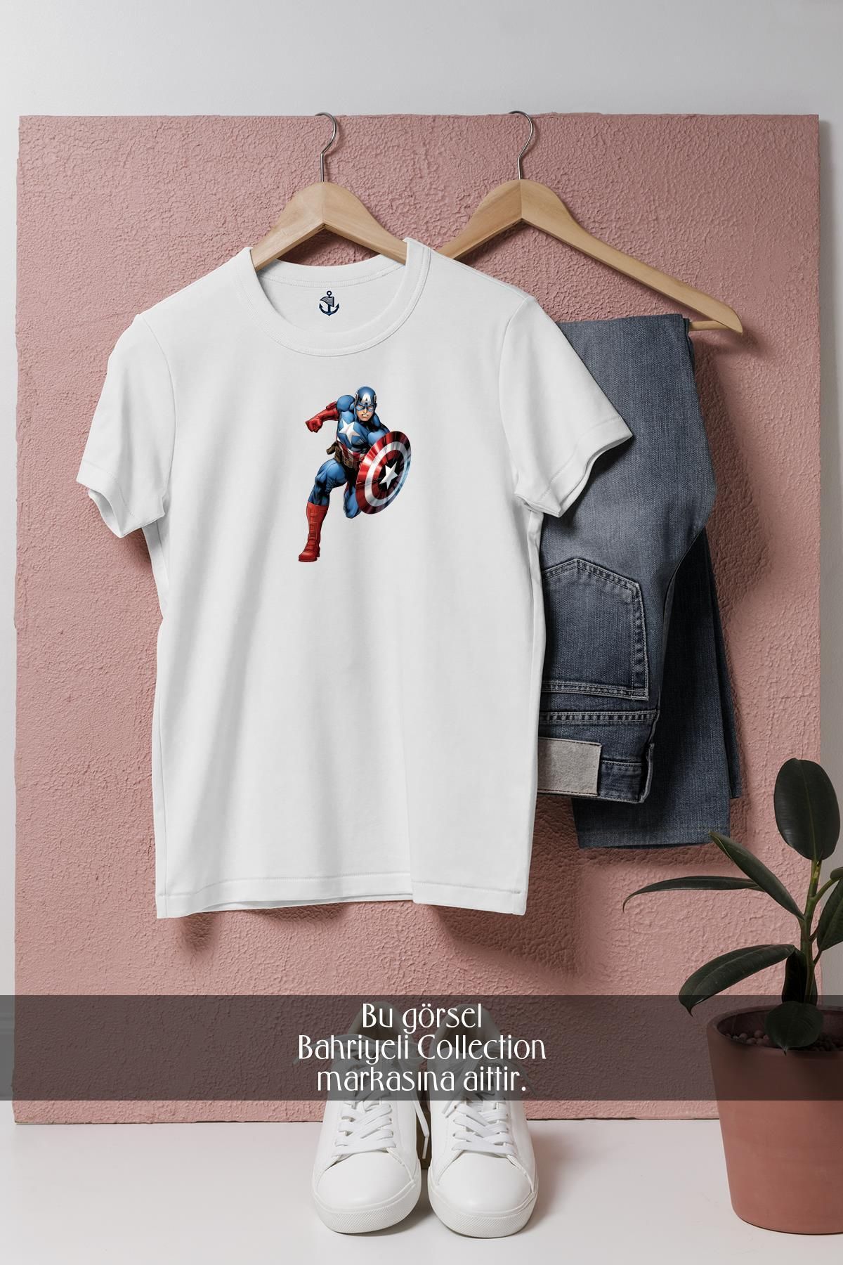 bahriyeli.jpeg Oversize Kaptan Amerika Captain America Tasarımlı Unisex T-Shirt