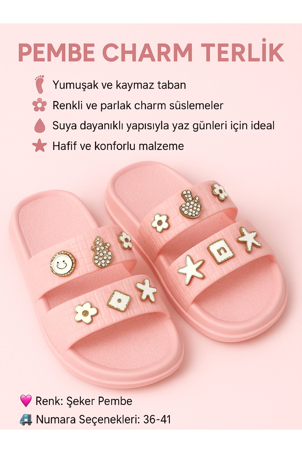 FASHION Kadın taş aksesuarlı plaj terlik