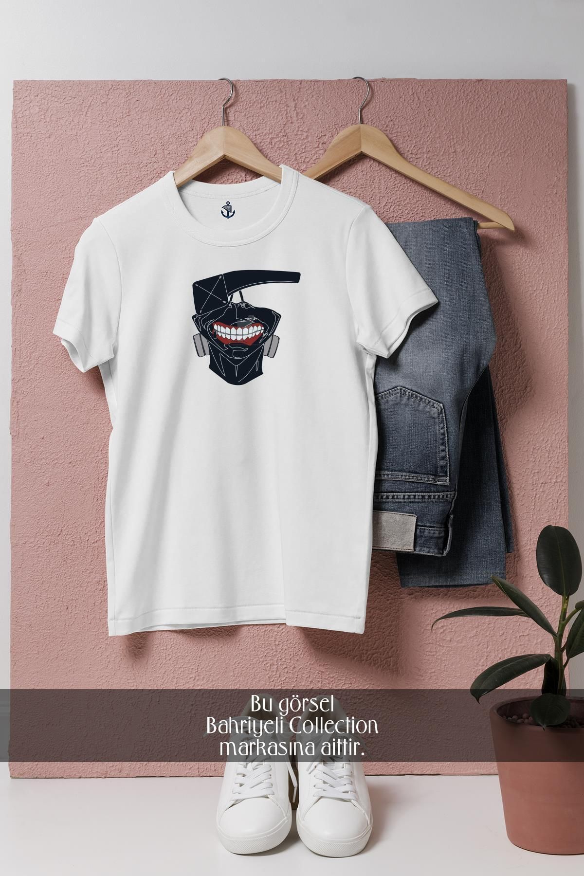 bahriyeli.jpeg Oversize Tokyo Ghoul Kaneki Ken Mask Tasarımlı Unisex T-Shirt
