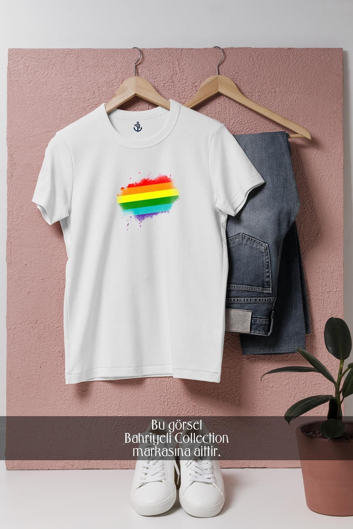 bahriyeli.jpeg Oversize Splatter Colors Tasarımlı Unisex T-Shirt