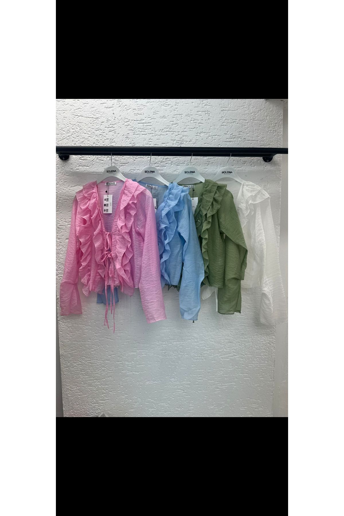 Lovely butik KADIN PAMUKLU FIRFIR DETAYLI KOLLU GÖMLEK