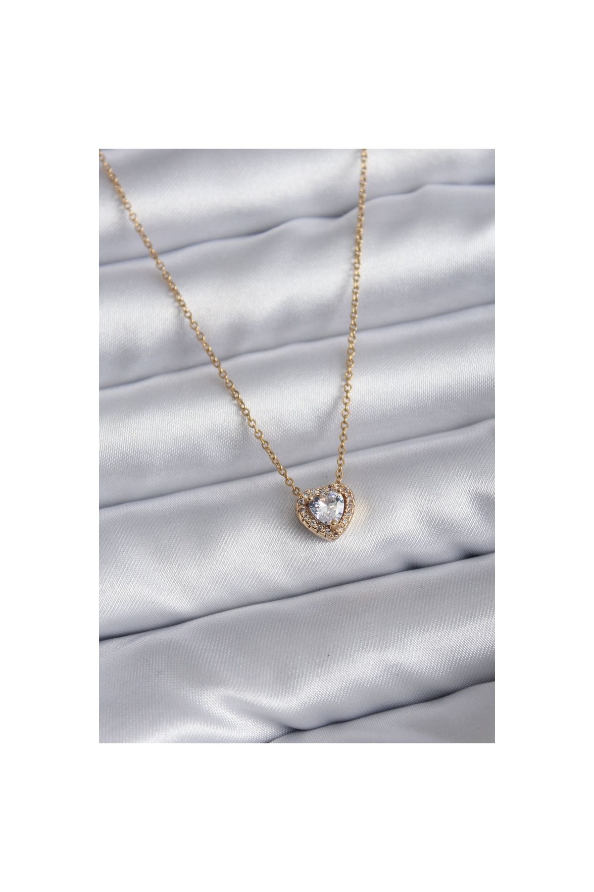 maarketim 316L Çelik Zincir Gold Renk Charm Kadın Kolye