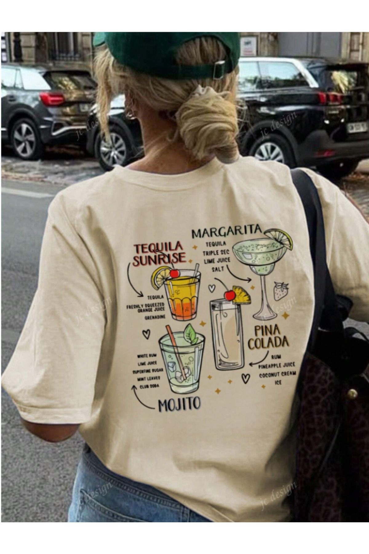 Framgan Kadın/Erkek Y2k Yazlık KOKTEYL Özel Baskılı Günlük Pamuklu T-Shirt