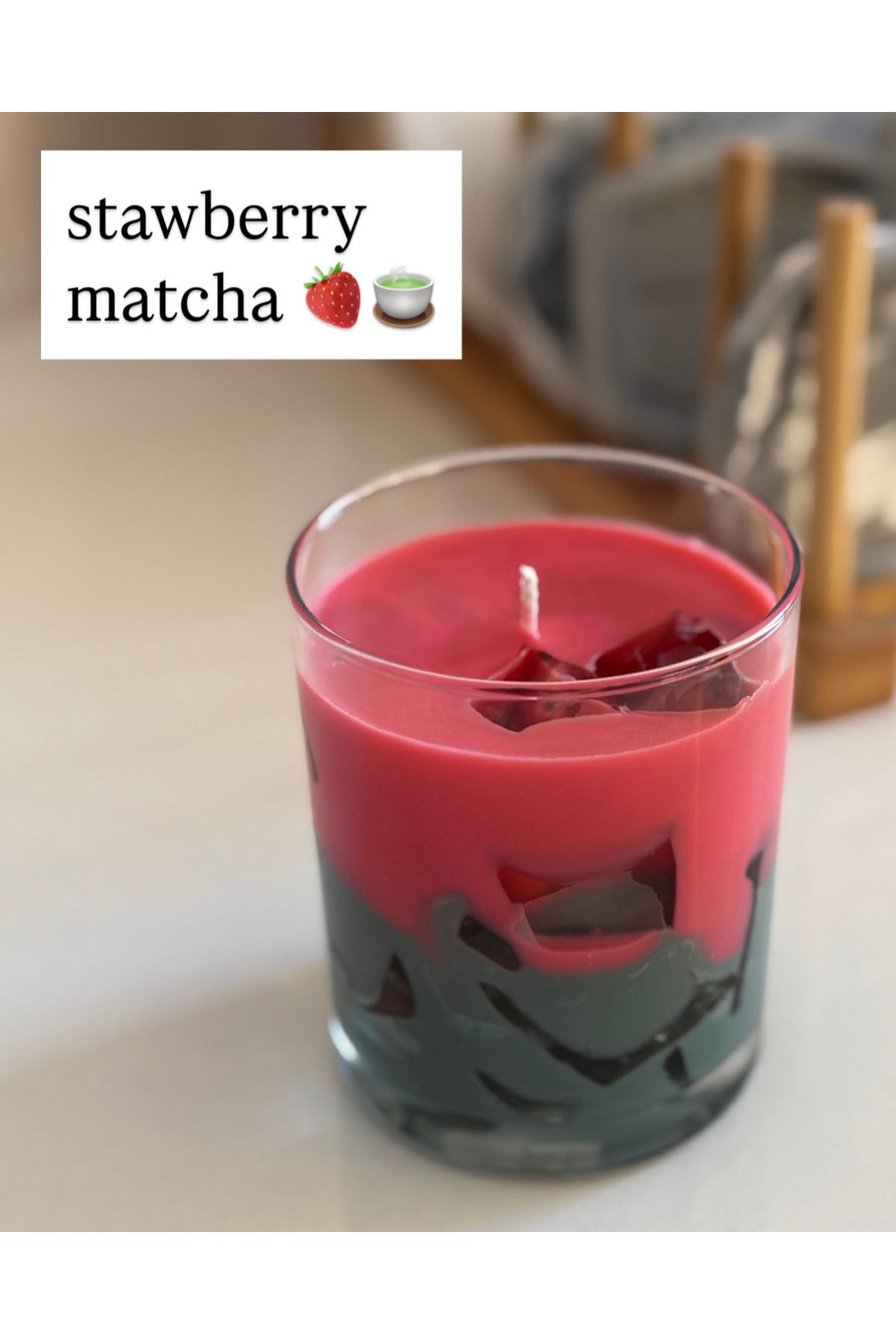 yeyu candles stawberry matcha candle