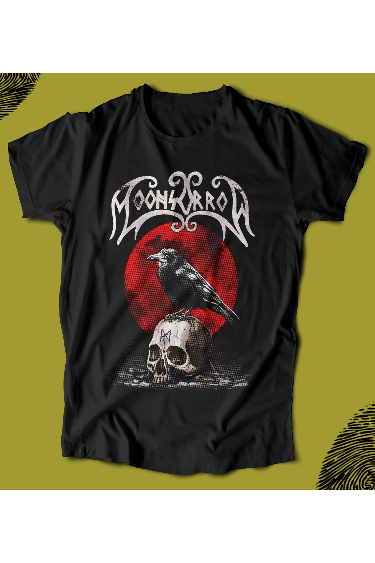 BUTSHIRT BU Tişört 'Moonsorrow - Crow' Regular-Fit' Unisex Tişört
