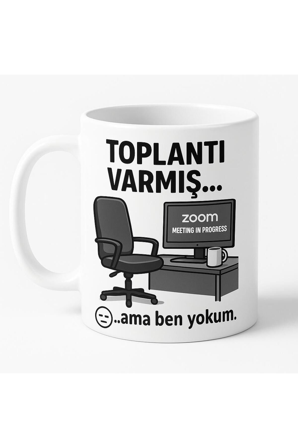 Puficca Tasarım Toplantı Varmış Baskılı Kupa Bardak