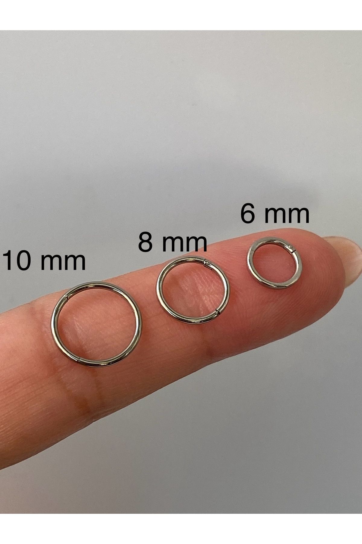 kurukafagift Çelik Düz Halka Piercing Tragus Lob Kıkırdak Helıx Unisex Model