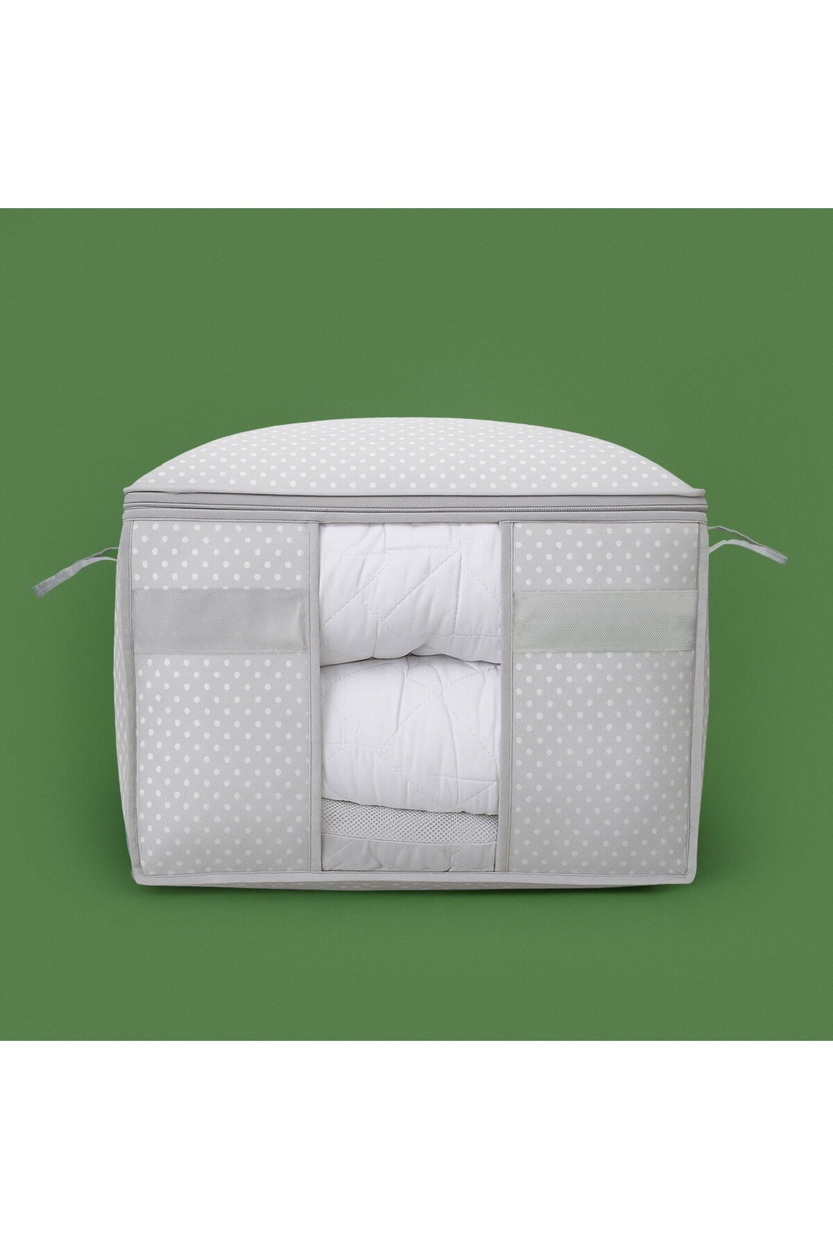 MATMEL Home Pencere Detaylı Kazak Hurcu - Gri - 45x40x30 cm