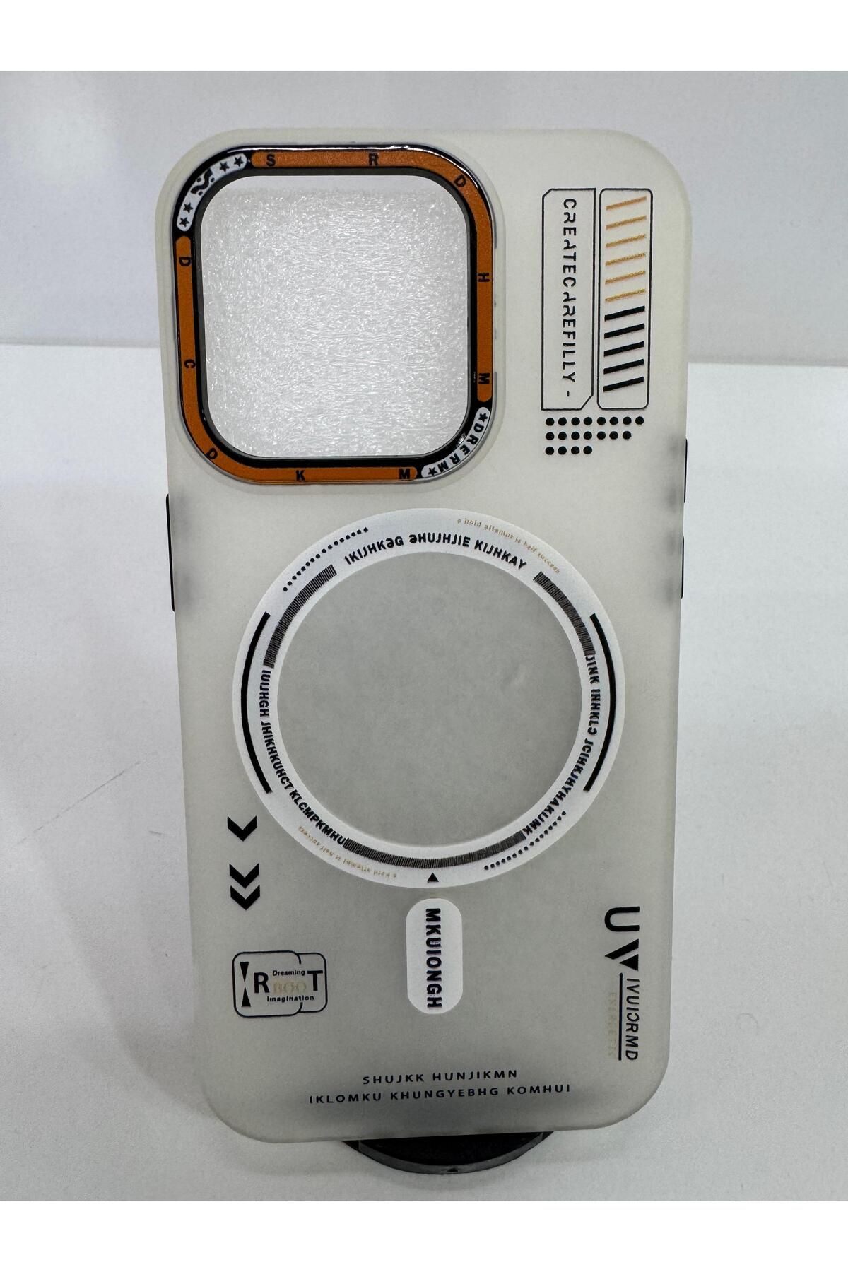İnci İphone 15 pro magsafe özellikli desenli telefon kılıfı