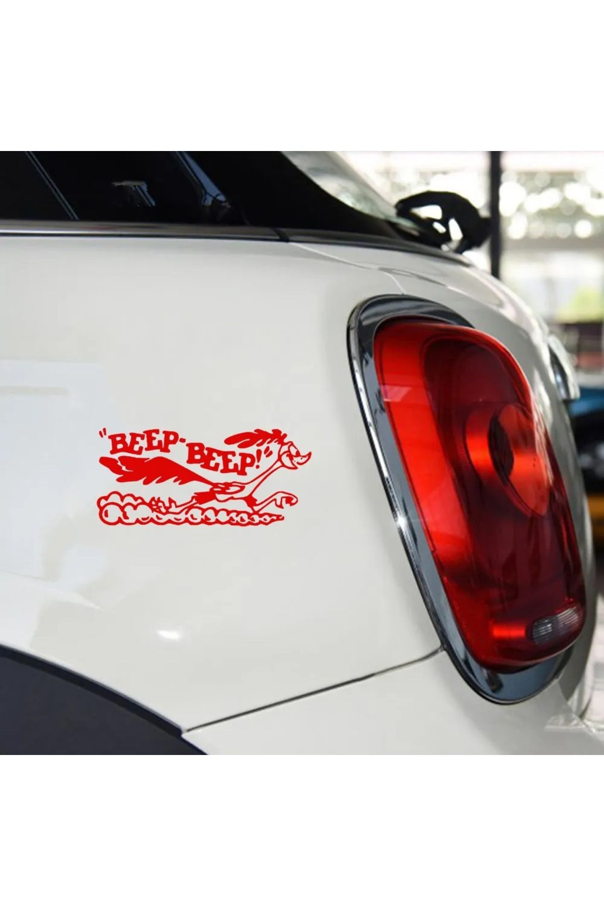 hediyenebak Beep Beep Araç, Araba, Oto, Motorsiklet, Kask, Laptop, Cam Sticker 17x8 cm