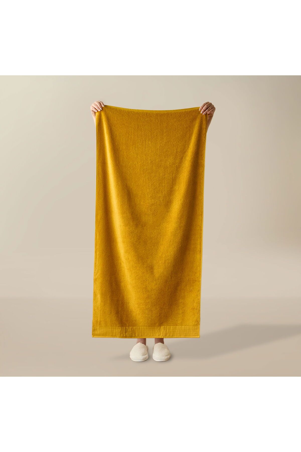ASPARTAM Soft Premium Banyo Havlusu - Hardal - 70x140 cm