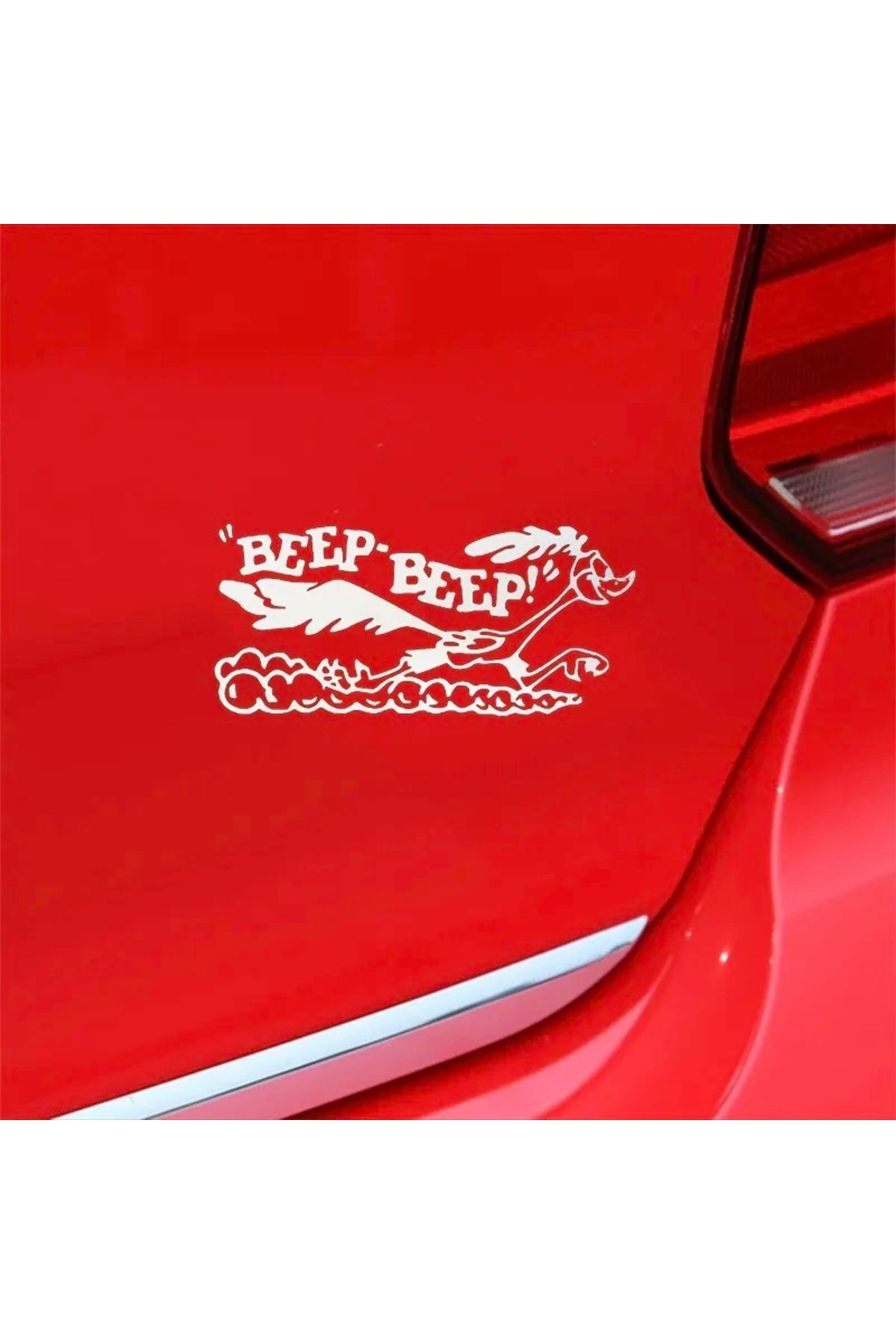 hediyenebak Beep Beep Araç, Araba, Oto, Motorsiklet, Kask, Laptop, Cam Sticker 17x8 cm