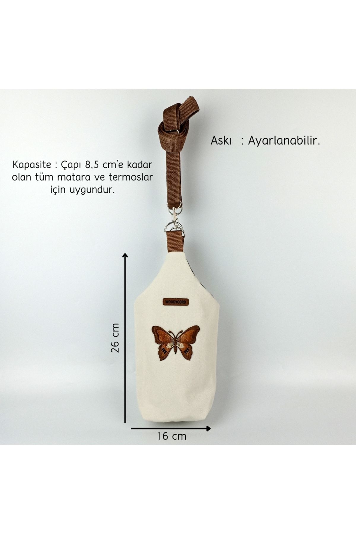 woodycord-1 Liter Handmade U Model Butterfly Flask Case 2