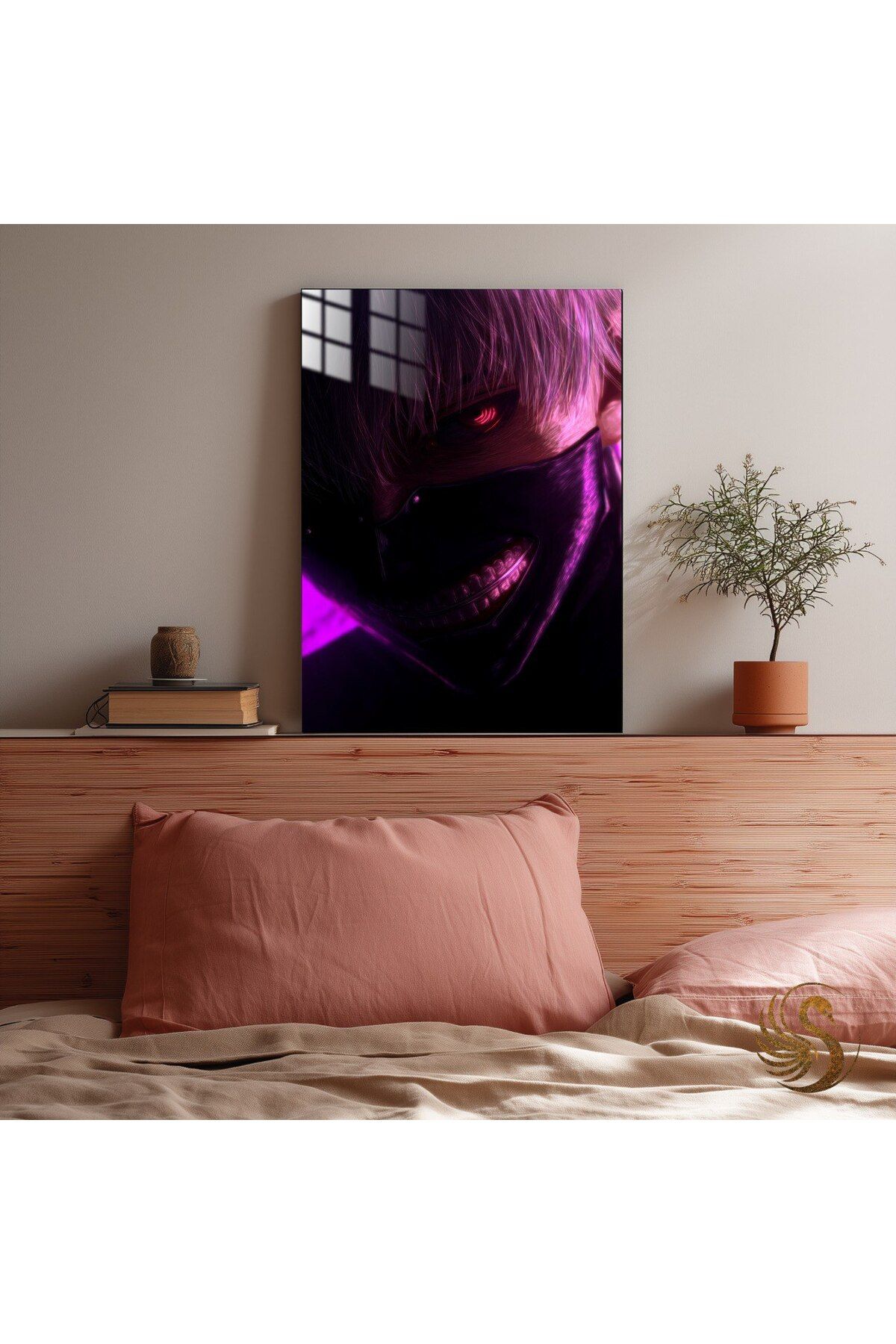 Lora Loom Anime Metal Poster – Kaneki Ken | Tokyo Ghoul Duvar Dekoru, Otaku Hediyesi, Maskeli Gülüş Temalı