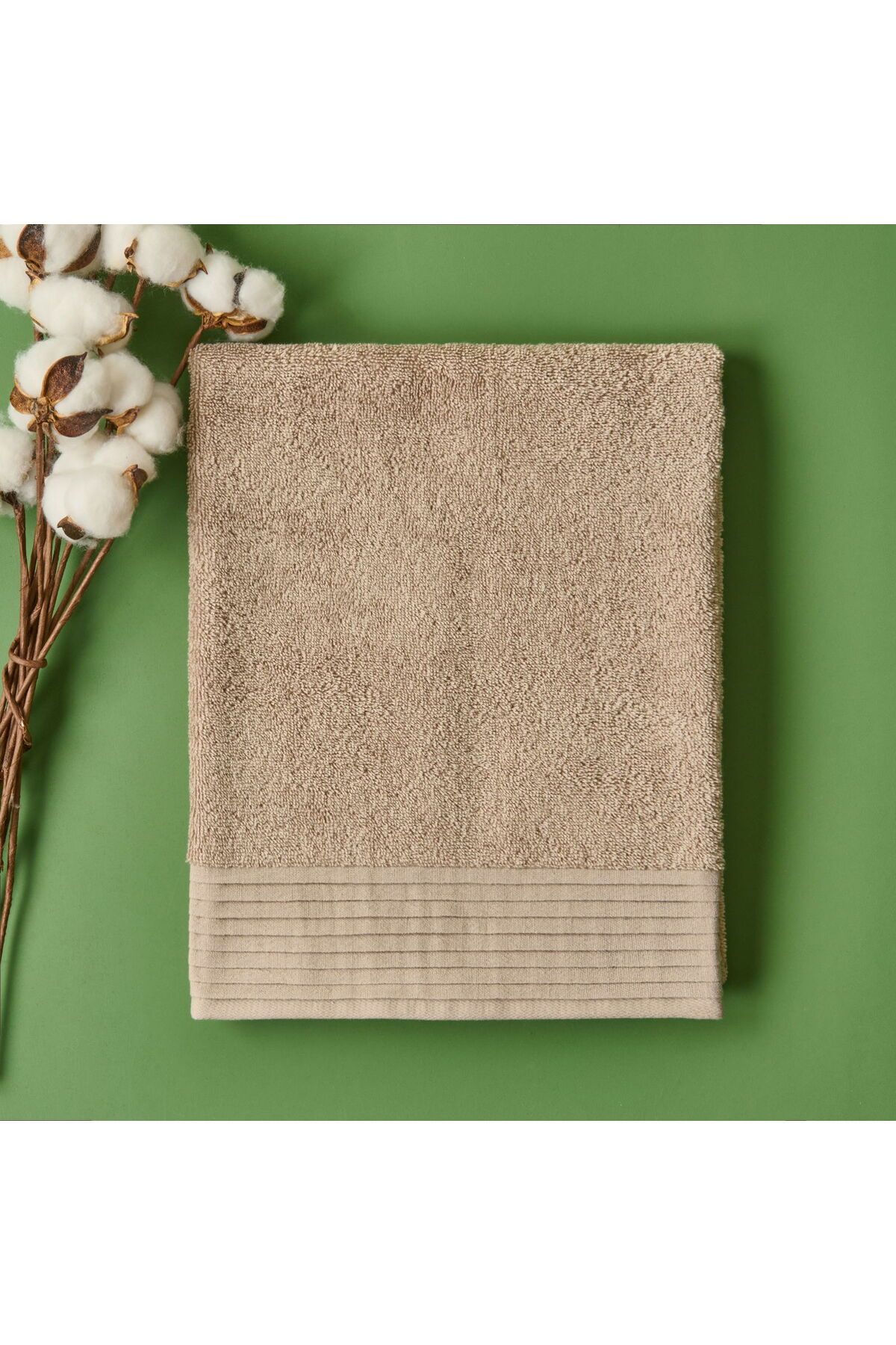 ASPARTAM Soft Premium Yüz Havlusu - Bej - 50x90 cm