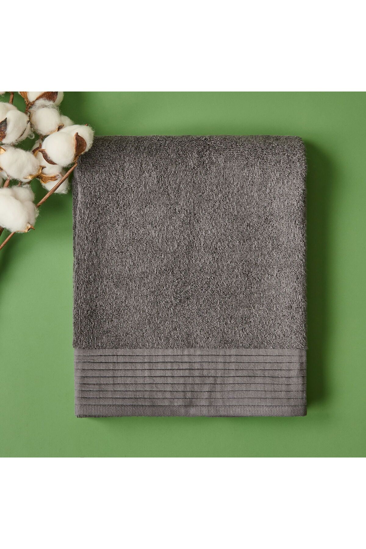 ASPARTAM Soft Premium Yüz Havlusu - Antrasit - 50x90 cm