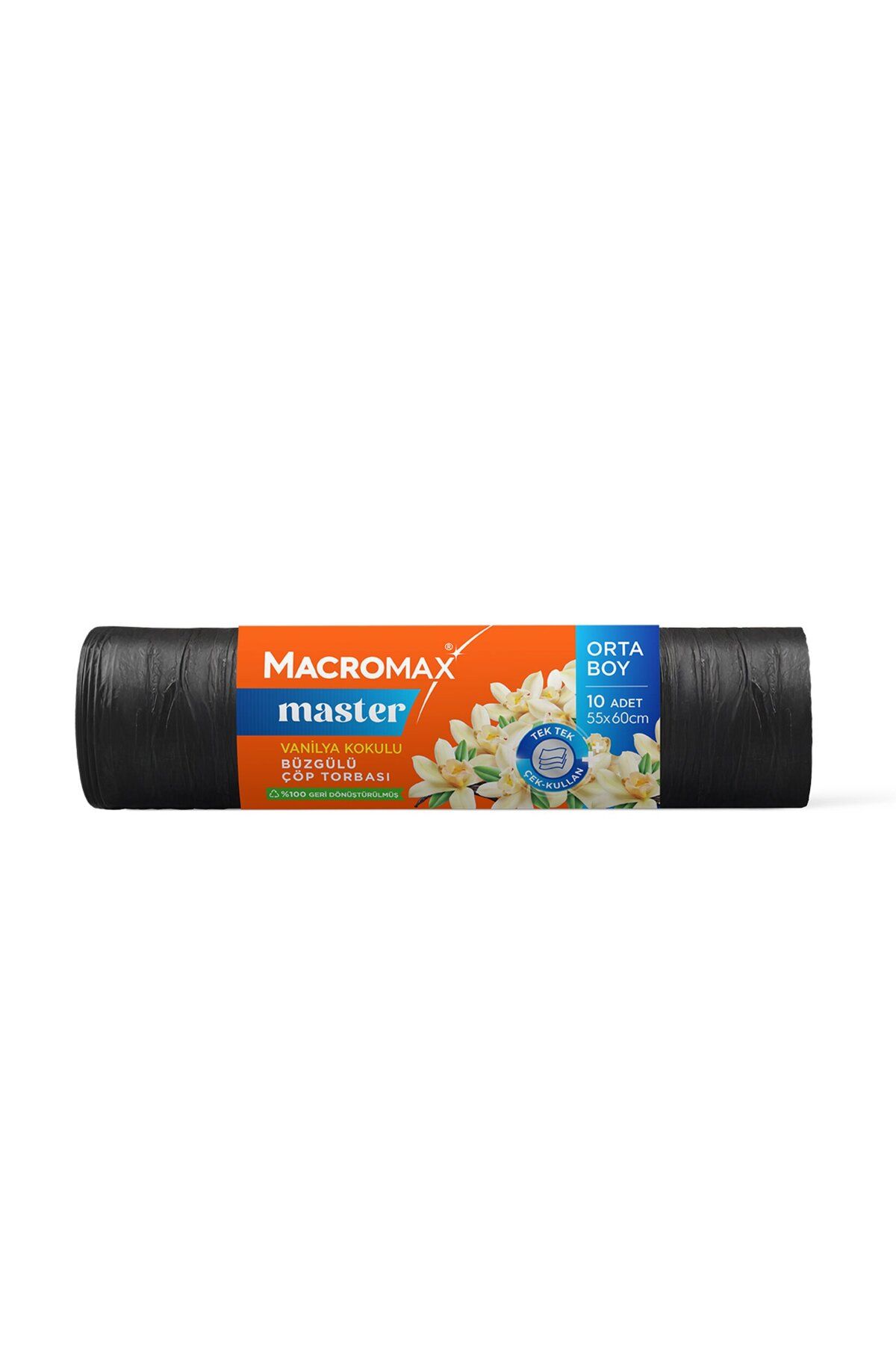 MACROMAX Master Büzgülü Orta Boy Çöp Torbası Vanilya 10'lu