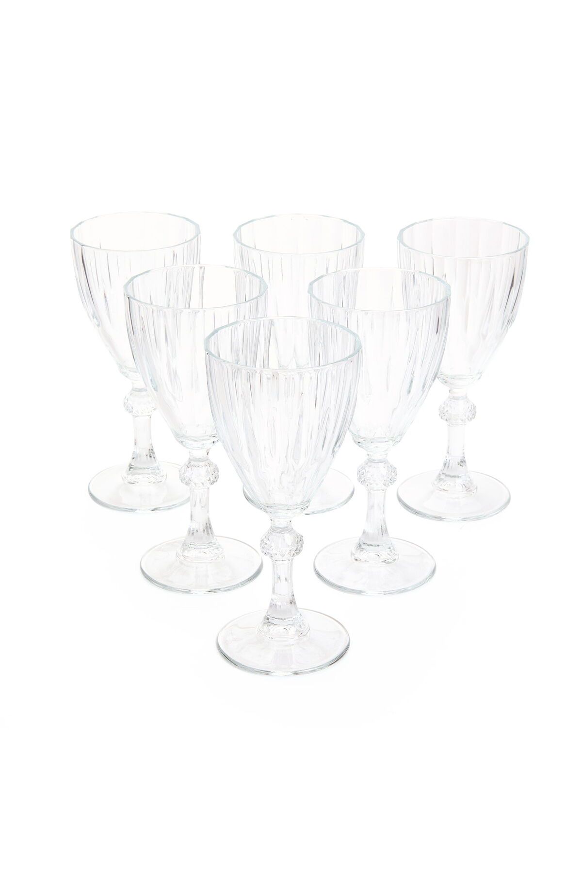 ASPARTAM Diamond 6'lı Ayaklı Bardak - Şeffaf - 245 ml