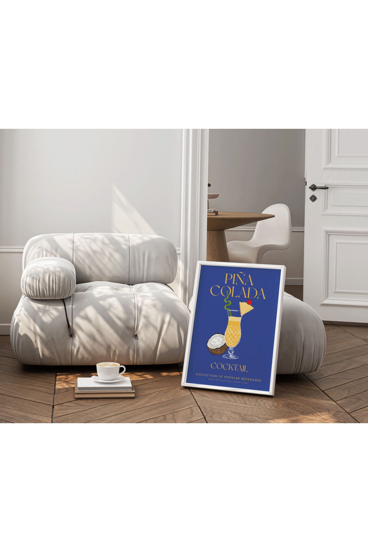 Home Pina Colada Kokteyli Çerçeveli Tablo