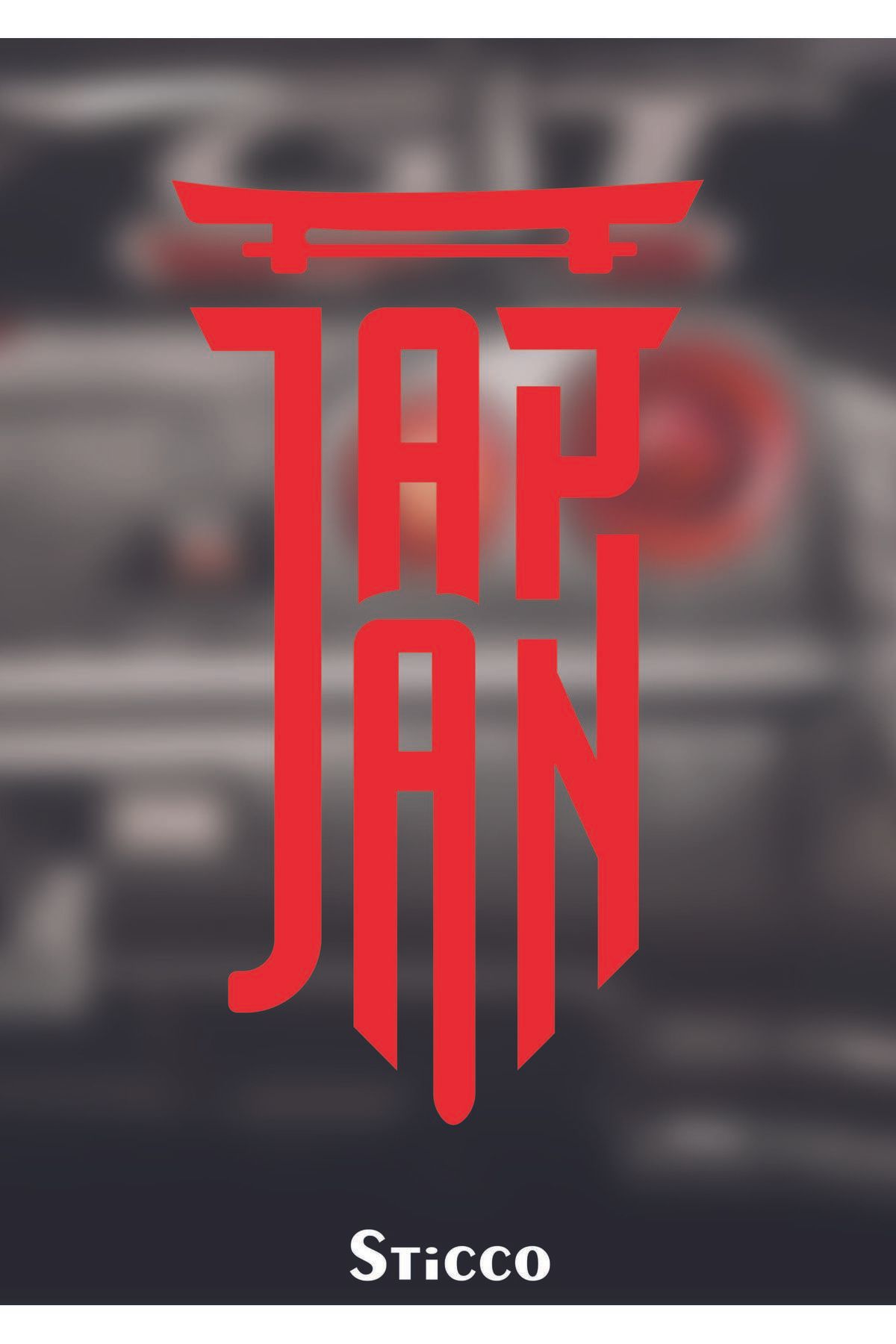 Sticco Japan Yazı JDM Araba-Motosiklet-Bilgisayar Etiket Sticker 16x28cm
