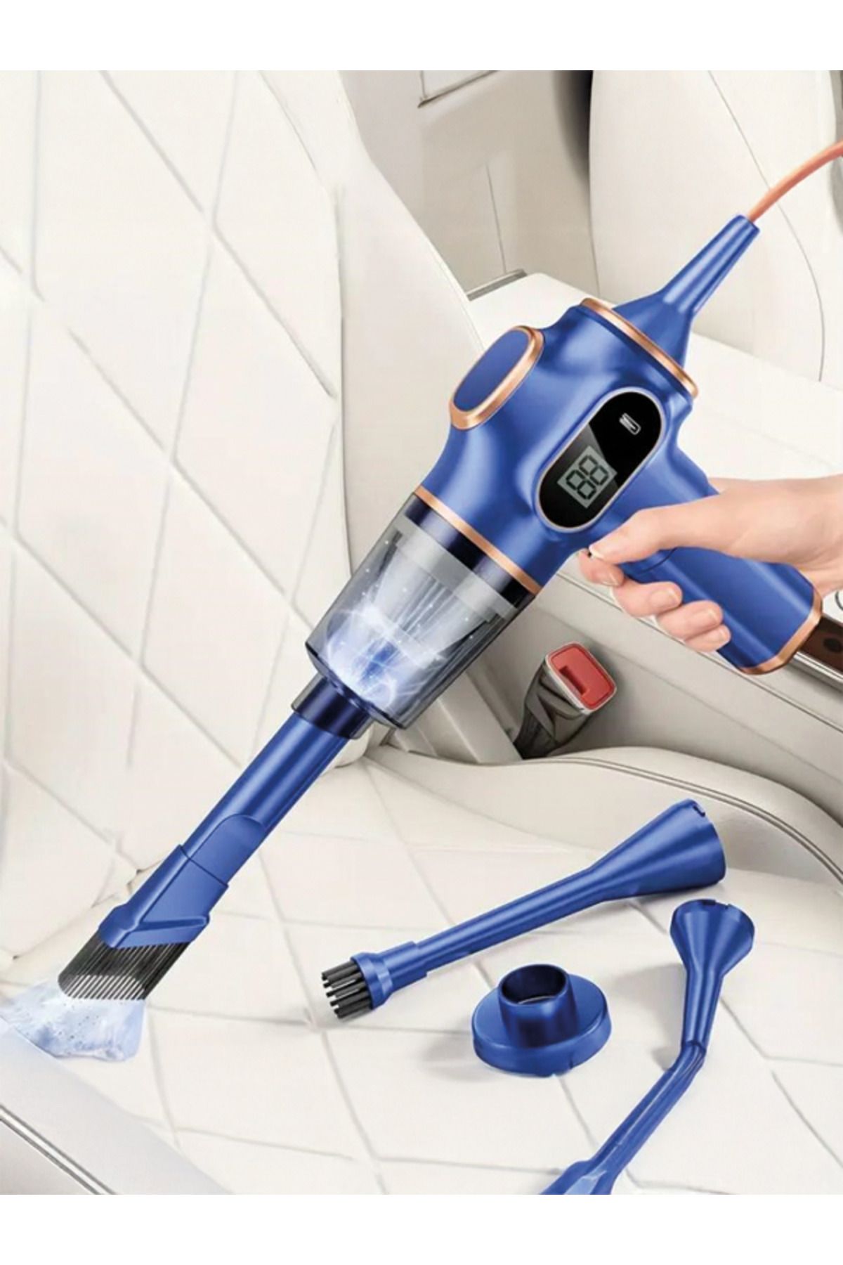 oto Yüksek Güçlü BELIBUY Çok Yönlü El Tipi Ev ve Araba için Taşınılabilir Mini Süpürge Ultra Emiş Gücü