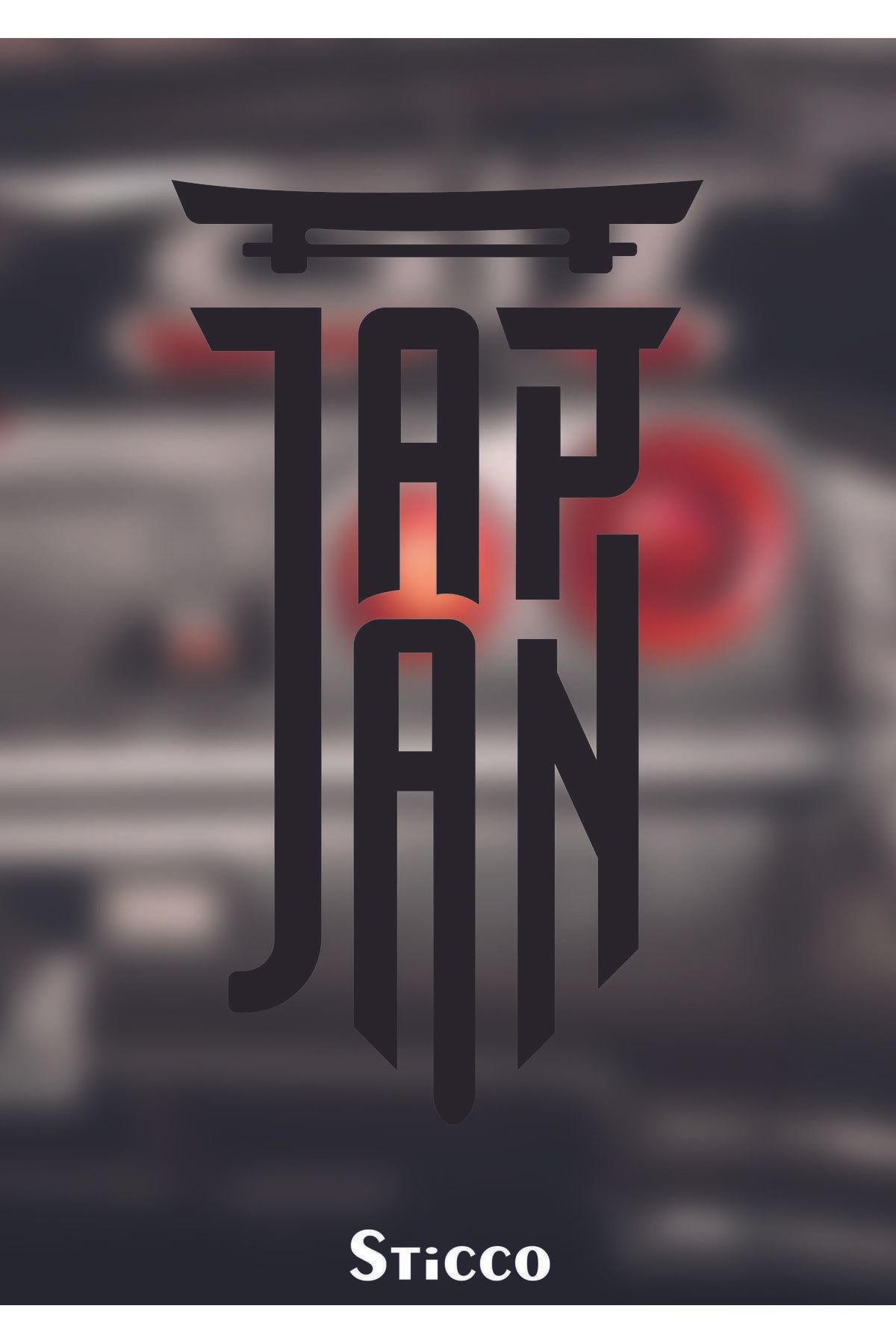 Sticco Japan Yazı JDM Araba-Motosiklet-Bilgisayar Etiket Sticker 16x28cm