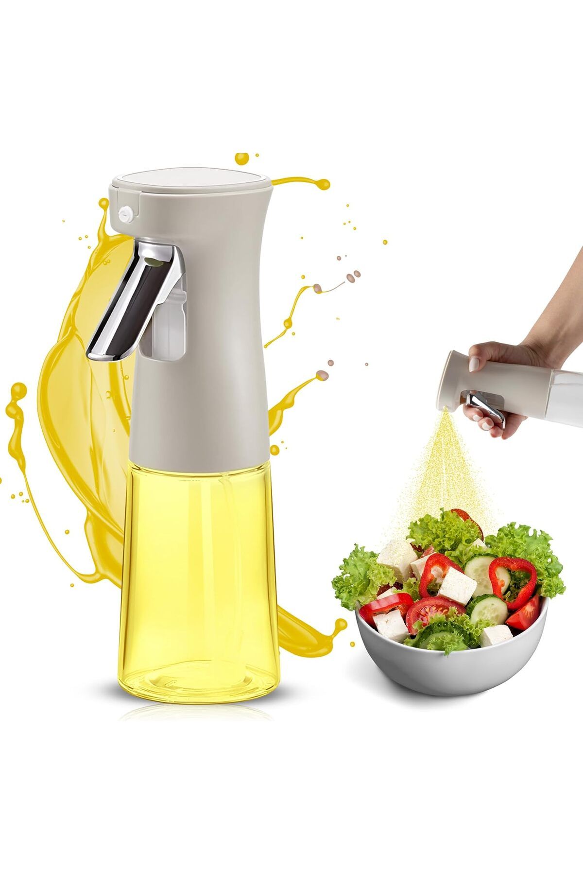 KDROĞLU plamystical Püskürtme yağ spreyi mutfak için Cam yağ dağıtıcısı, 240 ml, yağ püskürtüc