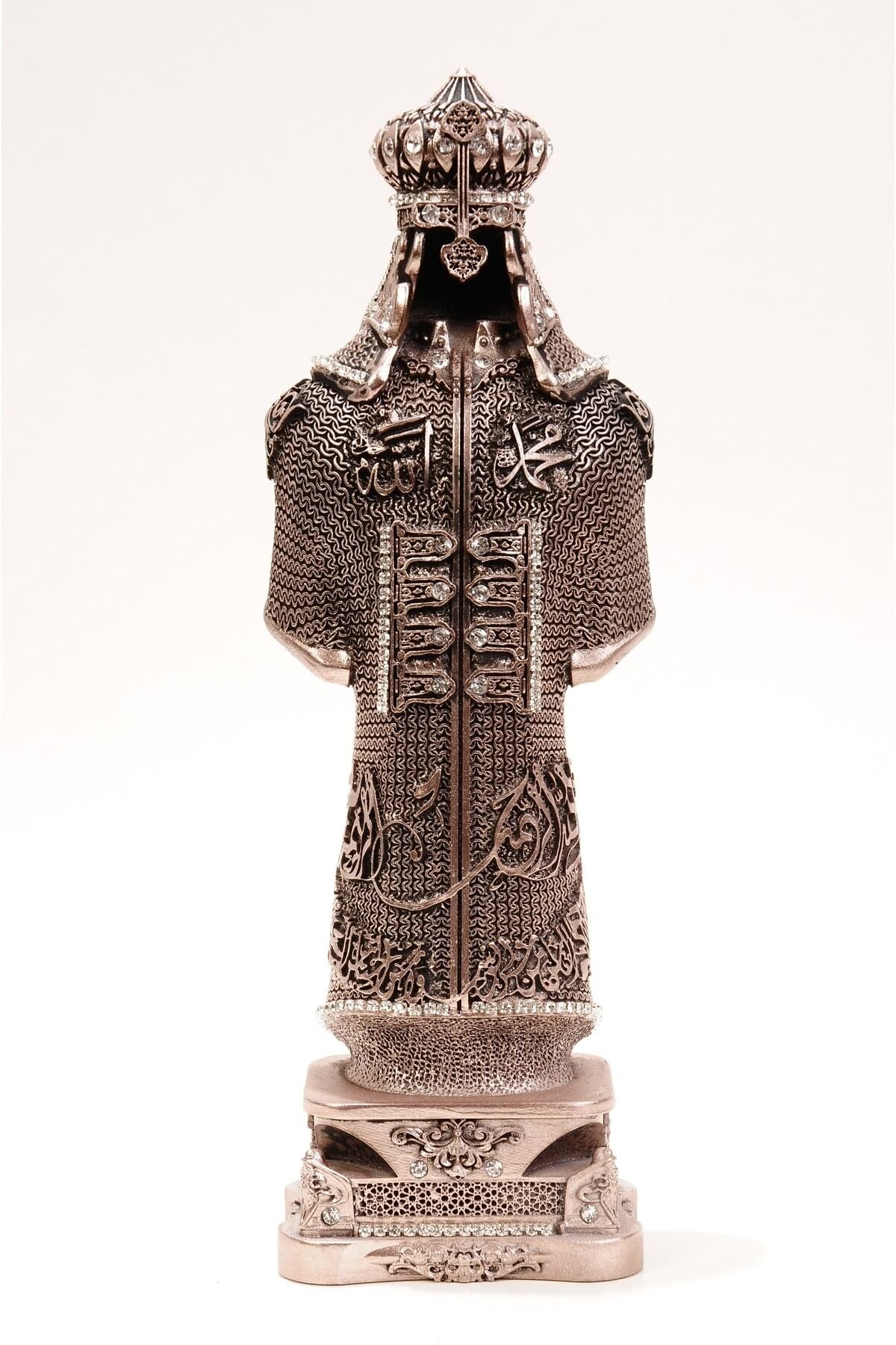 Elioure 30 Cm Bronz Zırh Biblo, Şık ve Dayanıklı Dekoratif Süs