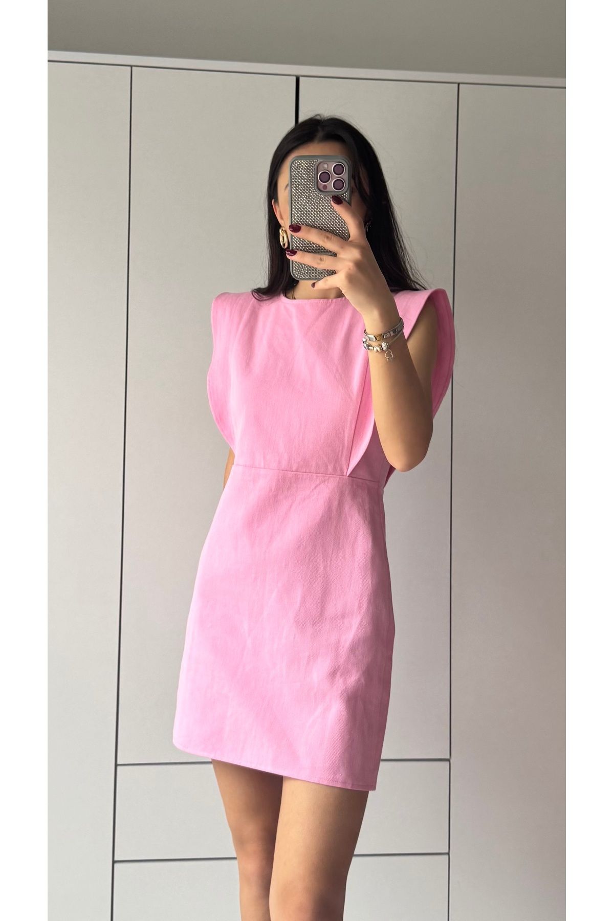 Hilya Atelier Volanlı Gabardin Elbise