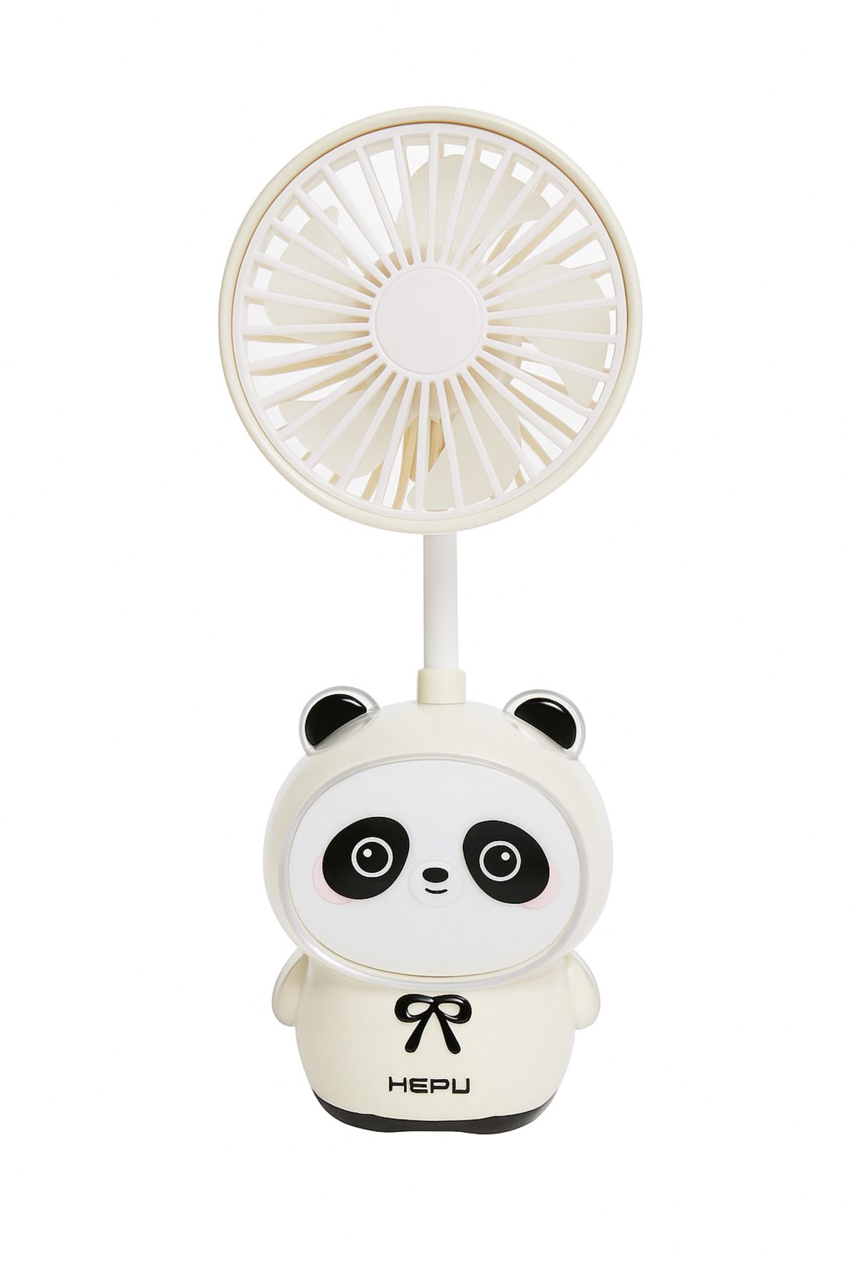 HEPU HP F10 Masa Üstü Şarjlı Mini Vantilatör Panda Figürlü 5 Kollu Soğutma