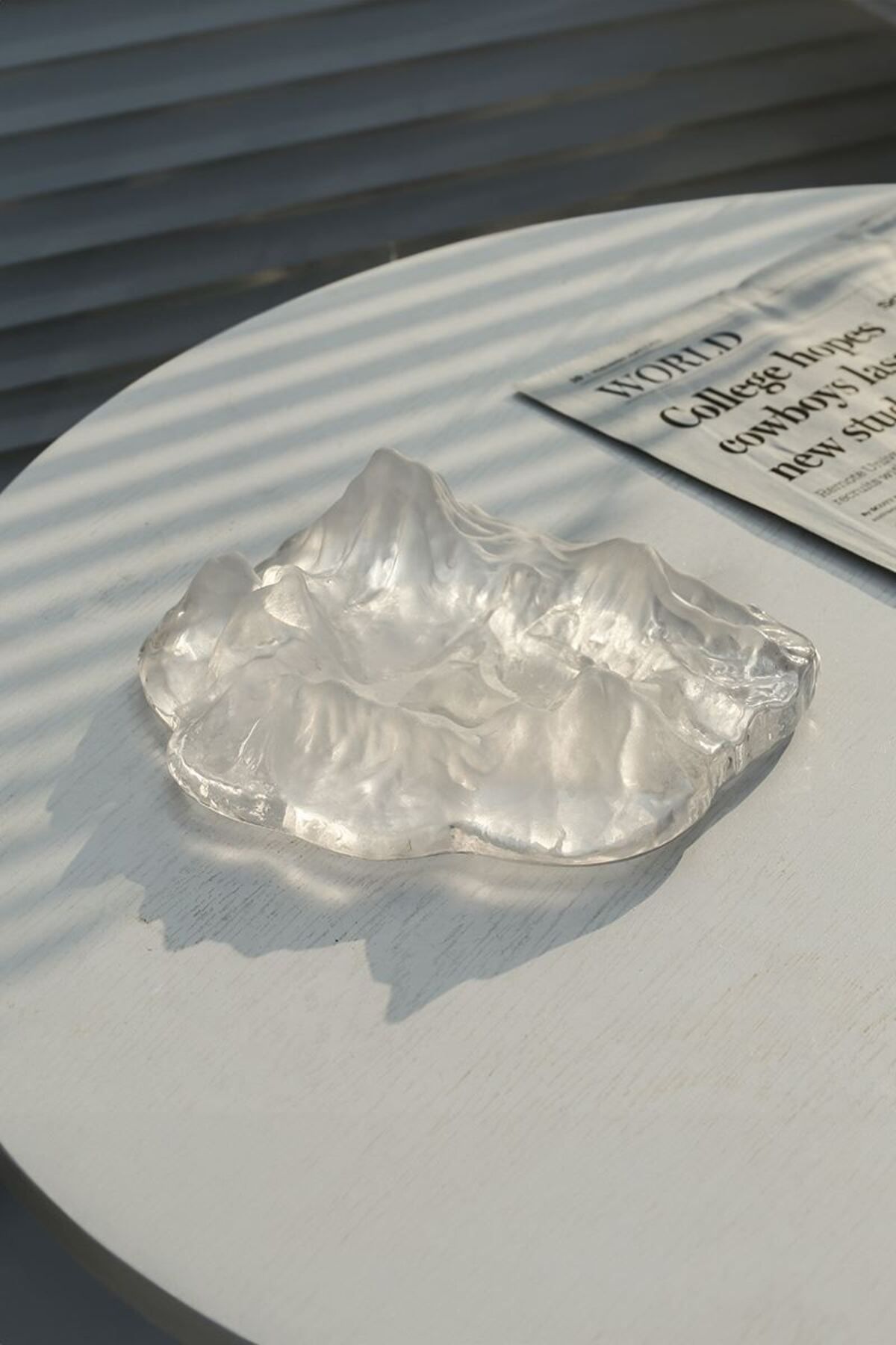 Falconetti Kristal Cam Dağ Mountain Dizayn Buz Görünümlü 3D Kül Tablası Puro Küllük mt177