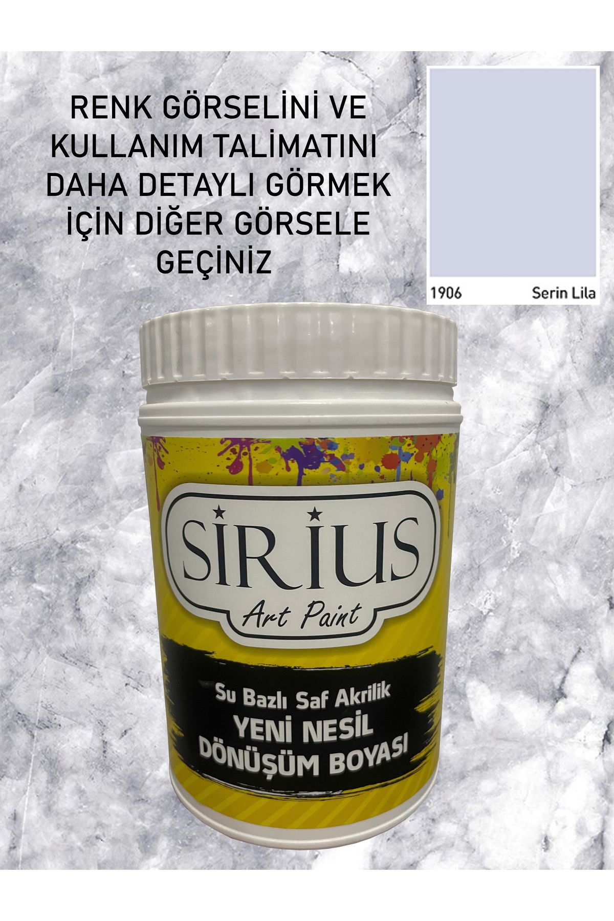 SİRİUS Mobilya, Ahşap, Fayans Çoklu Yüzey Yenileme Boyası 1LT