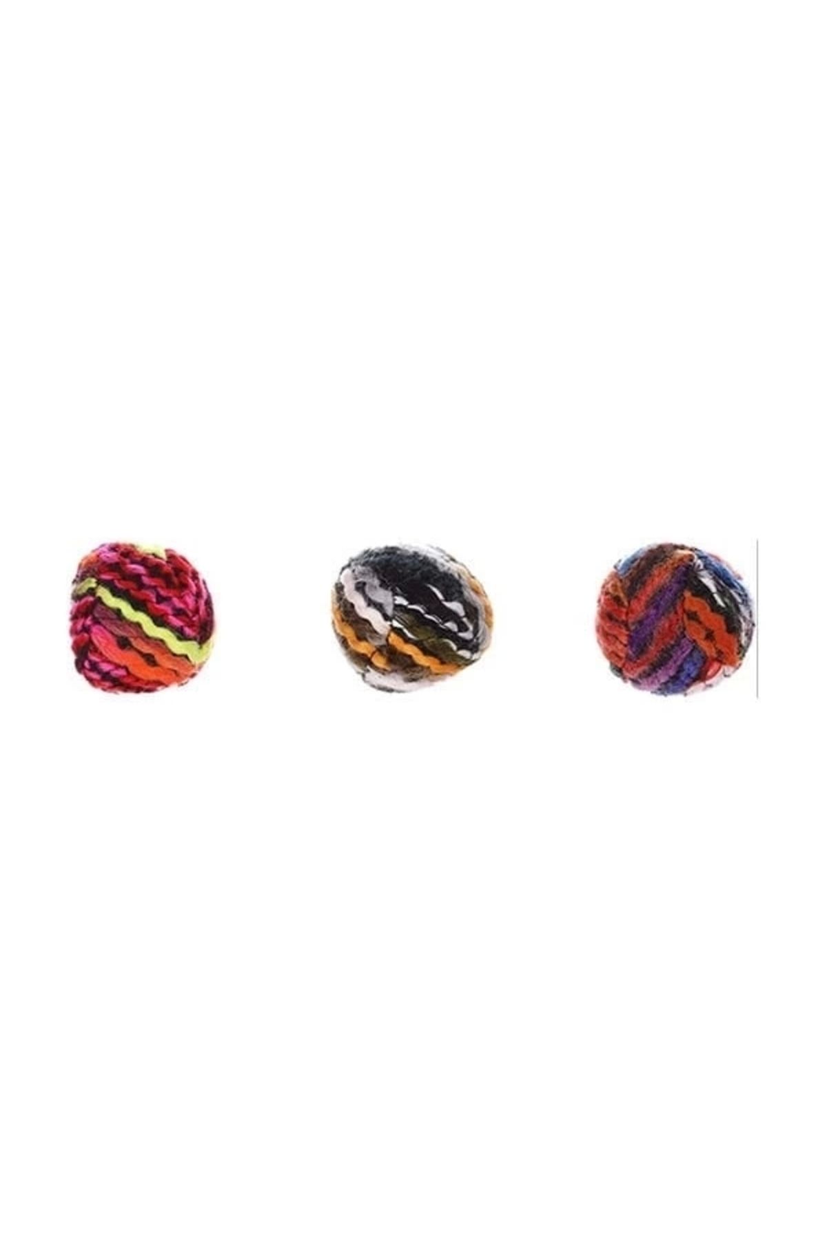 teknotrust Renkli Peluş Top 4.5 cm, Eğlenceli Kedi Oyuncağı