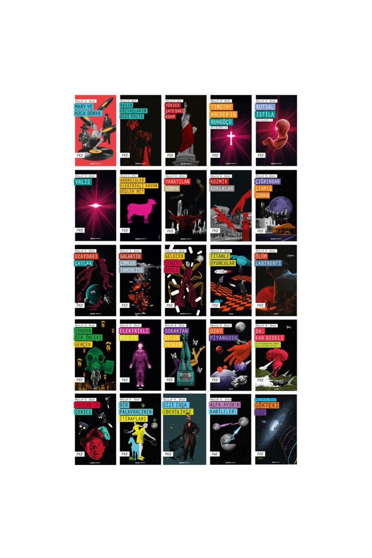 Alfa Yayınları Dev Bilim Kurgu Kitapları Seti - 25 Kitap - Philip K. Dick