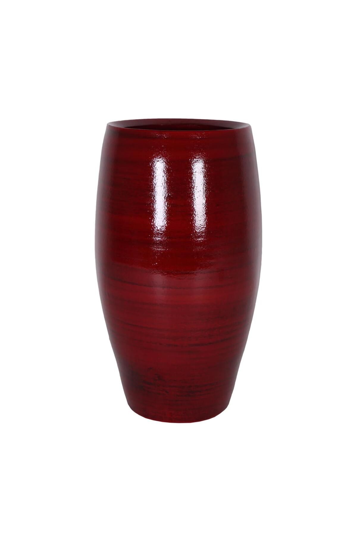 Ter Steege Cresta Seramik Derin Kırmızı Saksı 20*30cm