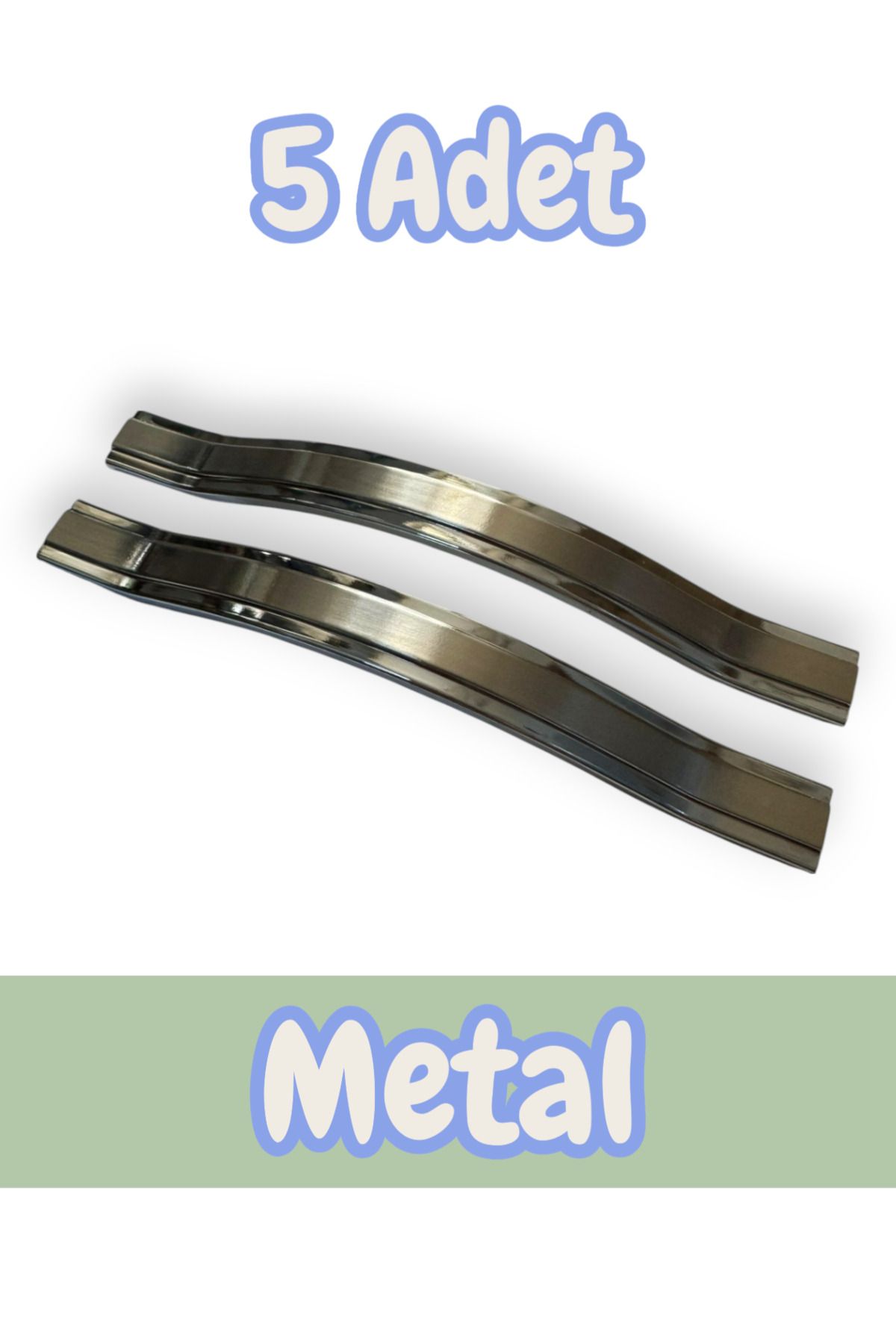 onderhomestore Gülcem Klas Alüminyum Metal Lüks Modern Mobilya Çekmece Mutfak Dolabı Kulpu İnox-Krom (5 Adet)