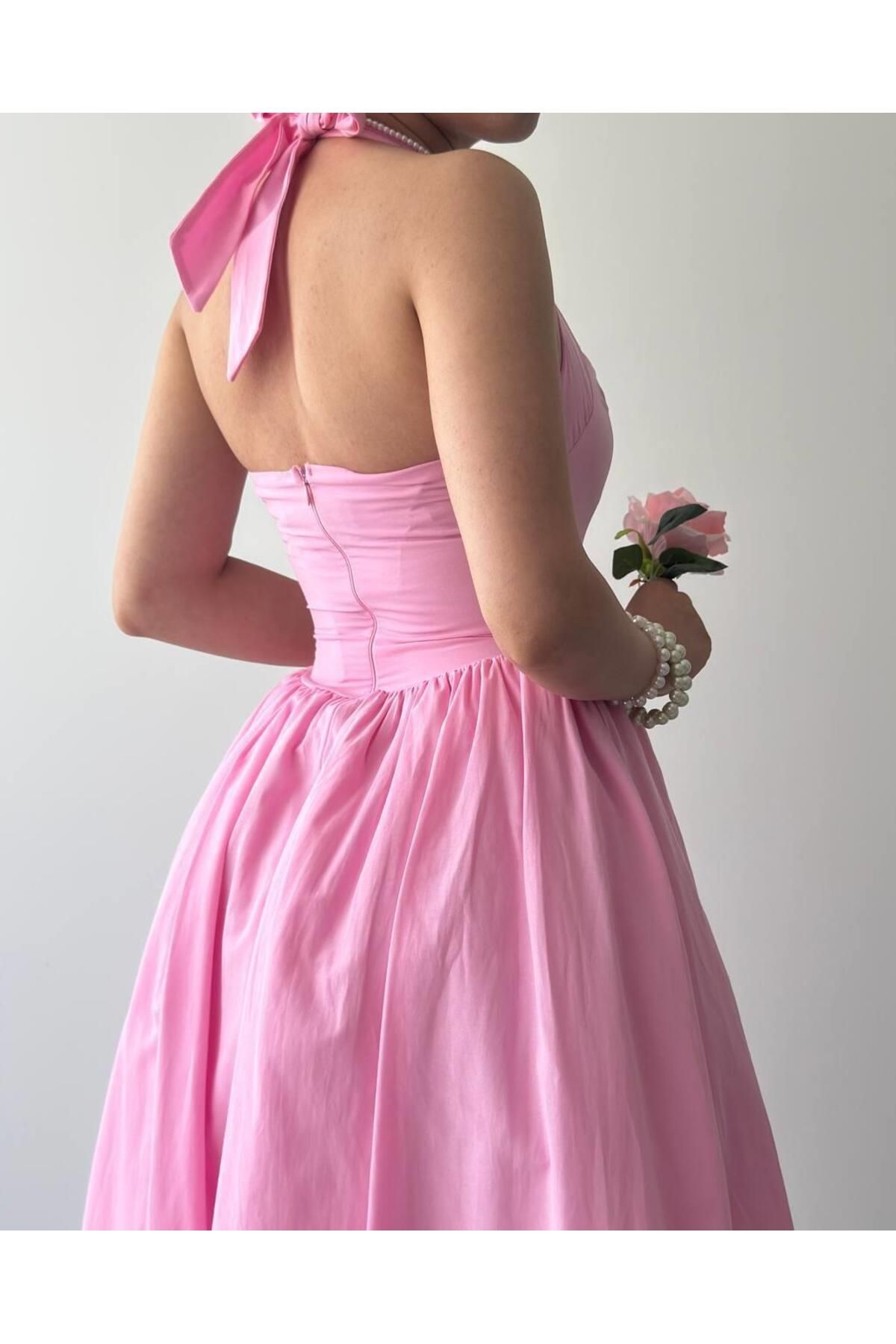 conconmoda Fedro Poplin Midi Elbise
