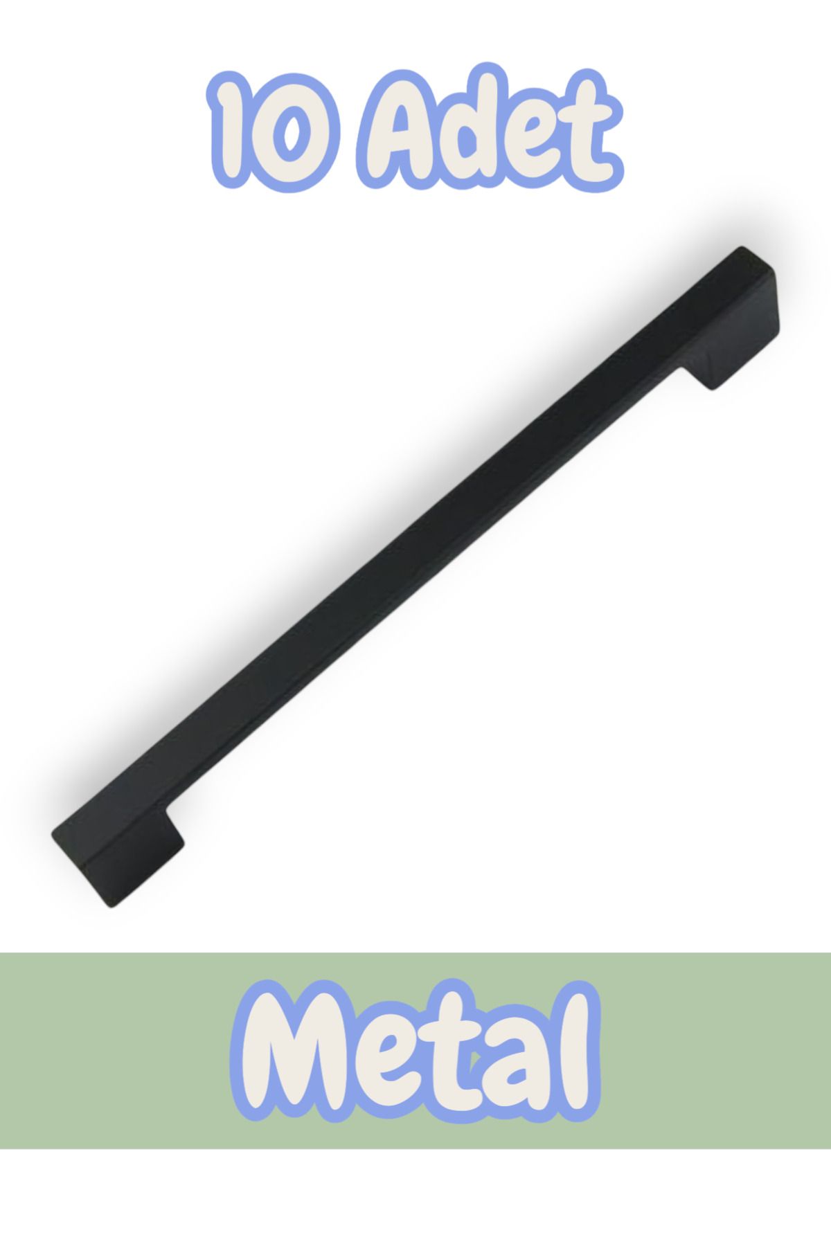 onderhomestore Köprü Alüminyum Metal Lüks Modern Mobilya Çekmece Mutfak Dolabı Kulpu Siyah (10 Adet)