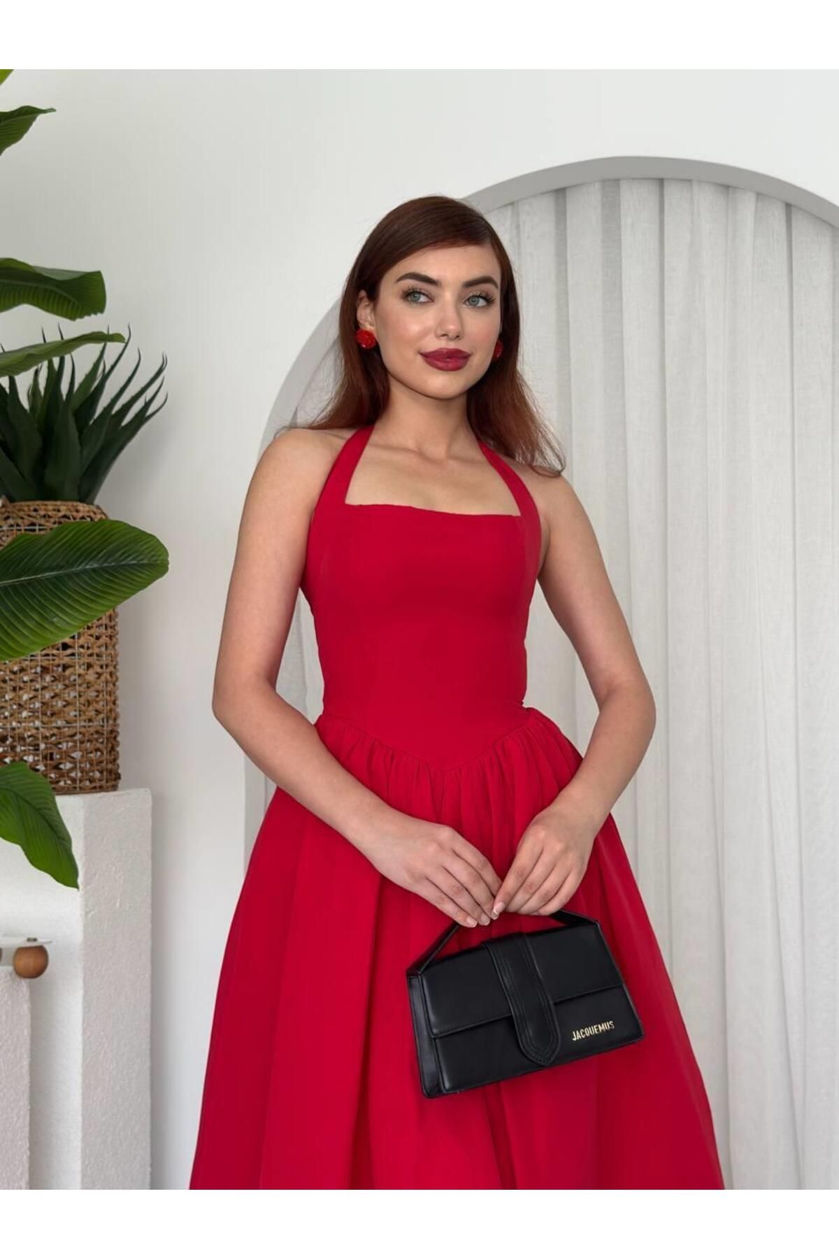 conconmoda Fedro Poplin Midi Elbise