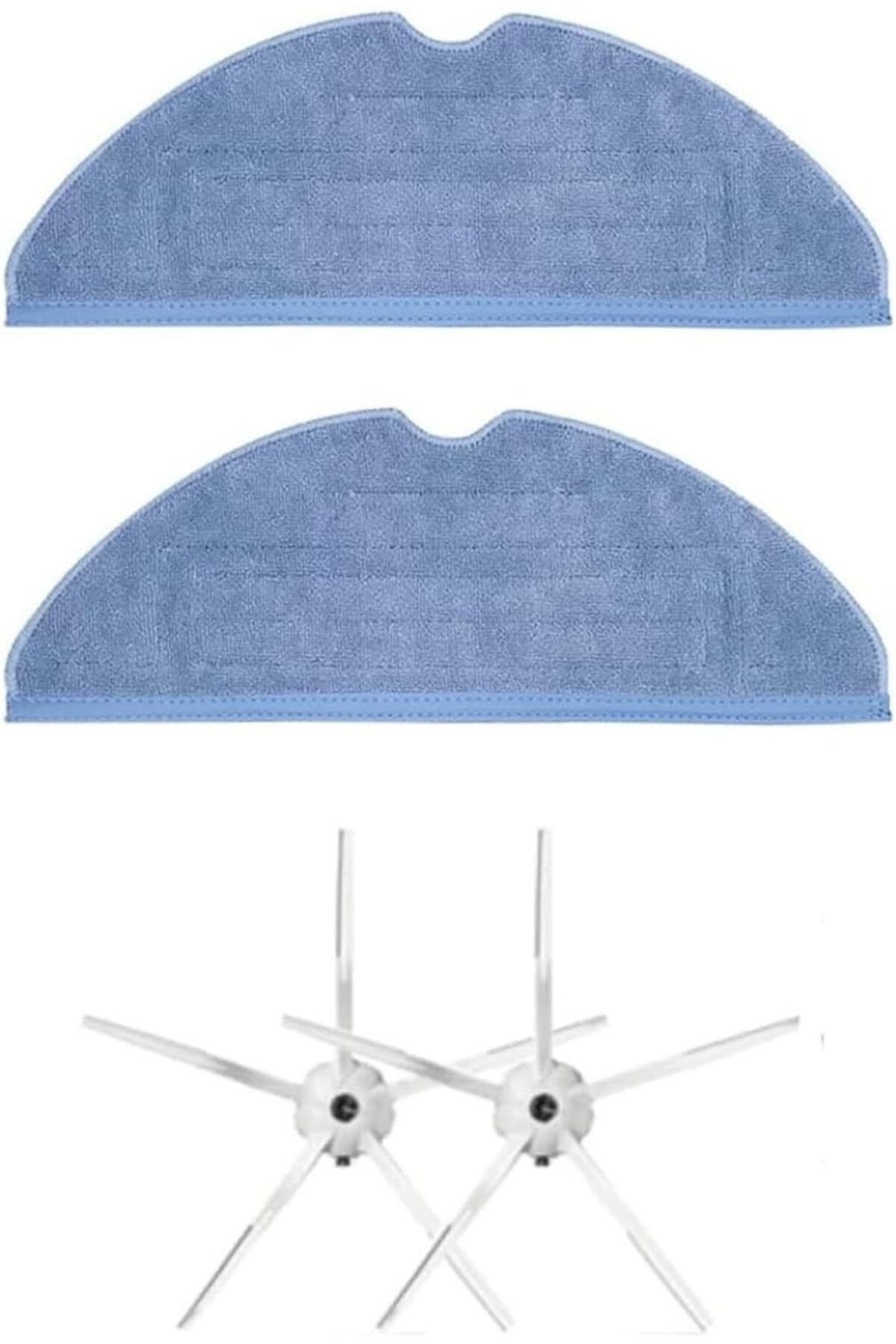 KDROĞLU plamystical Beyaz 2 Adet Mop,2 Adet Yan Fırça Set Roborock ile Uyumlu S7 S7 Max S7 Ultra T7 T7s Ye